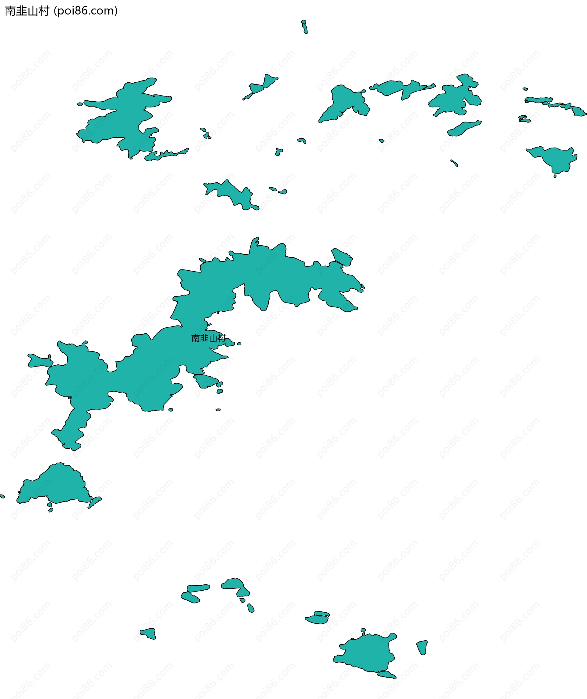 南韭山村边界地图