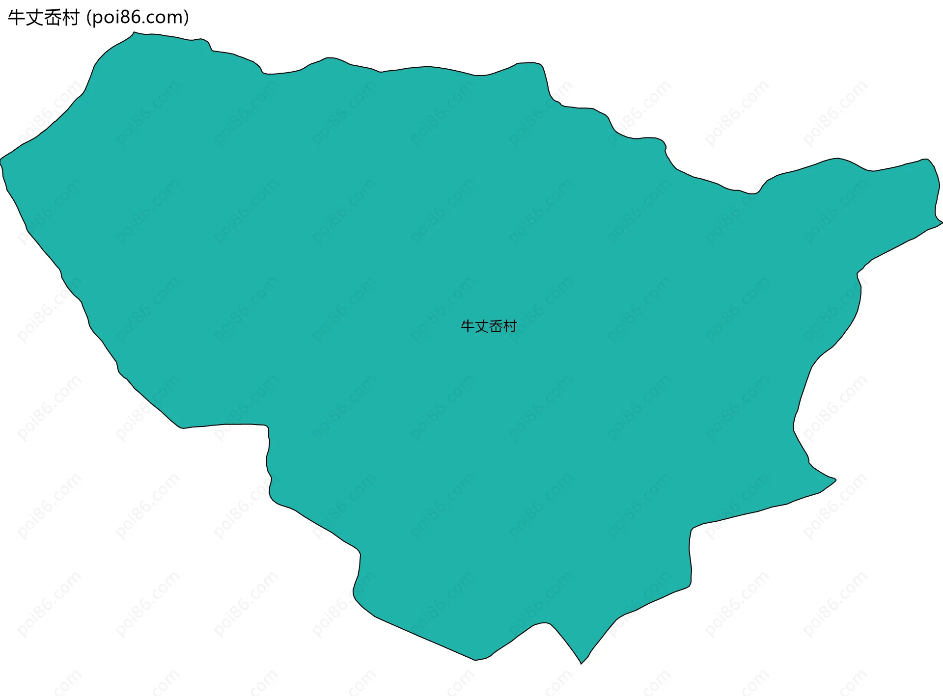 牛丈岙村边界地图