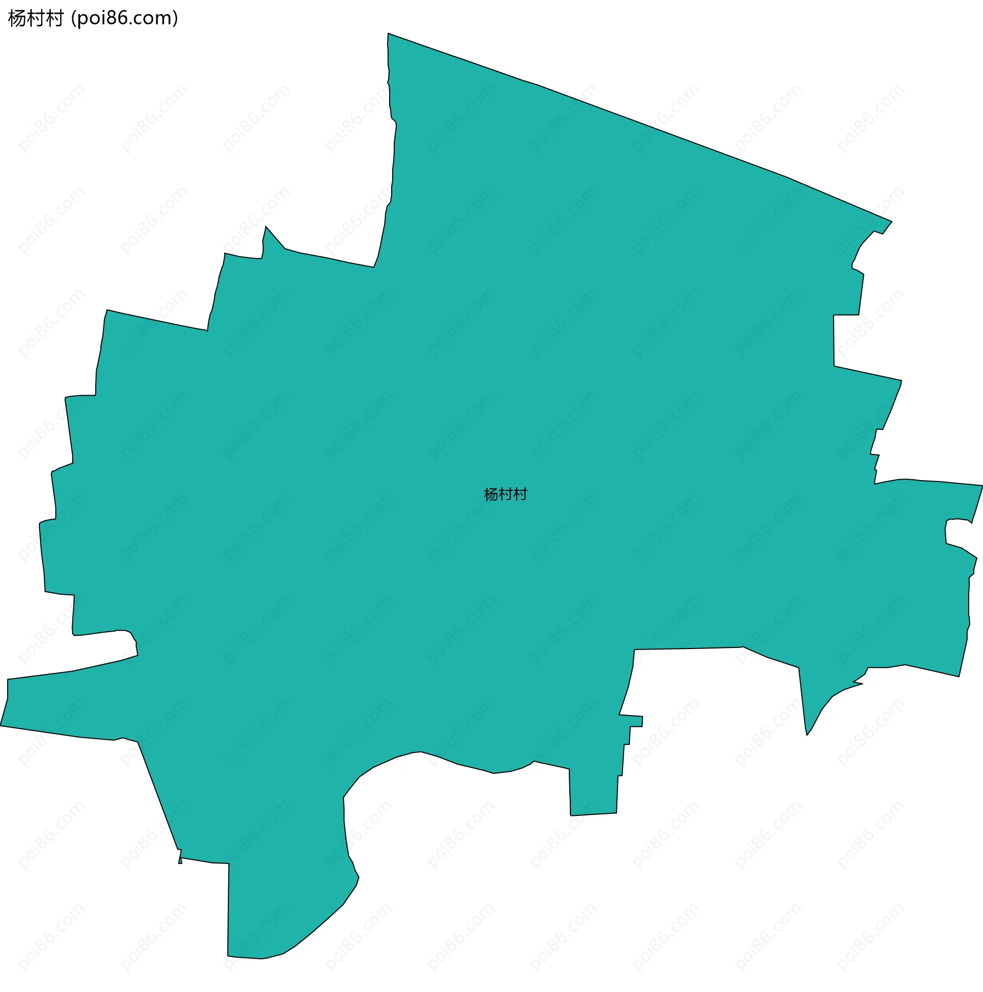 杨村村边界地图