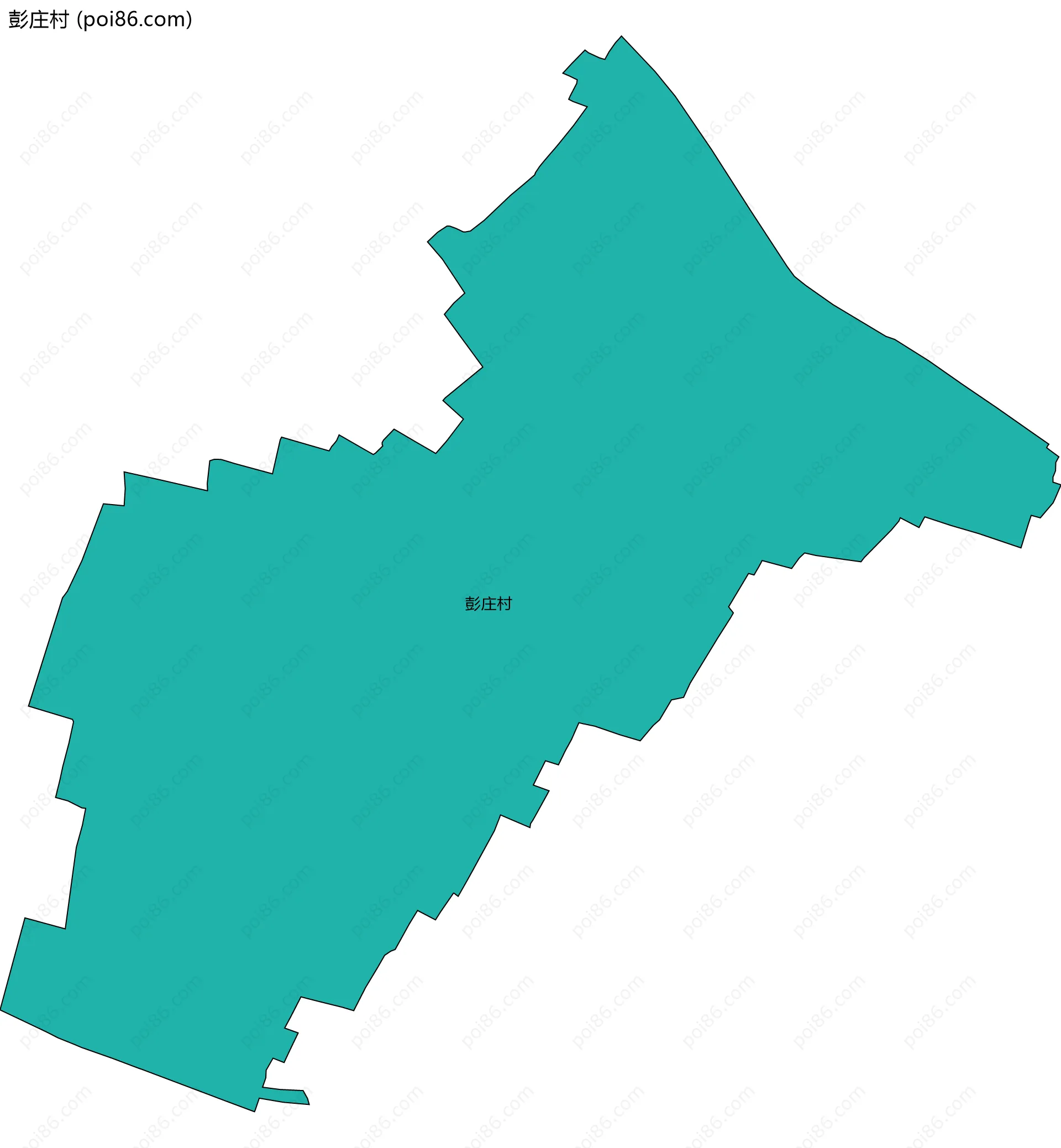 彭庄村边界地图