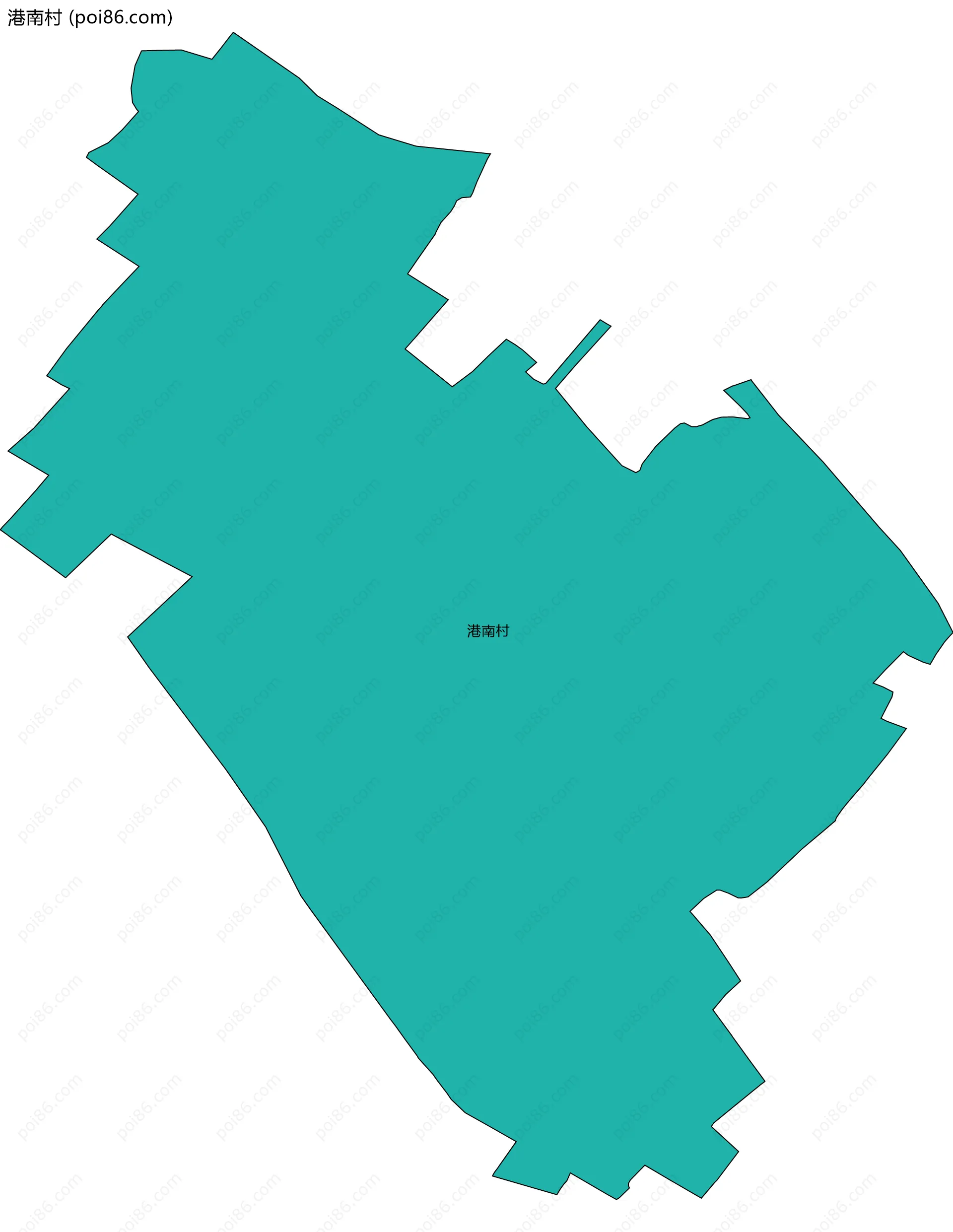 港南村边界地图