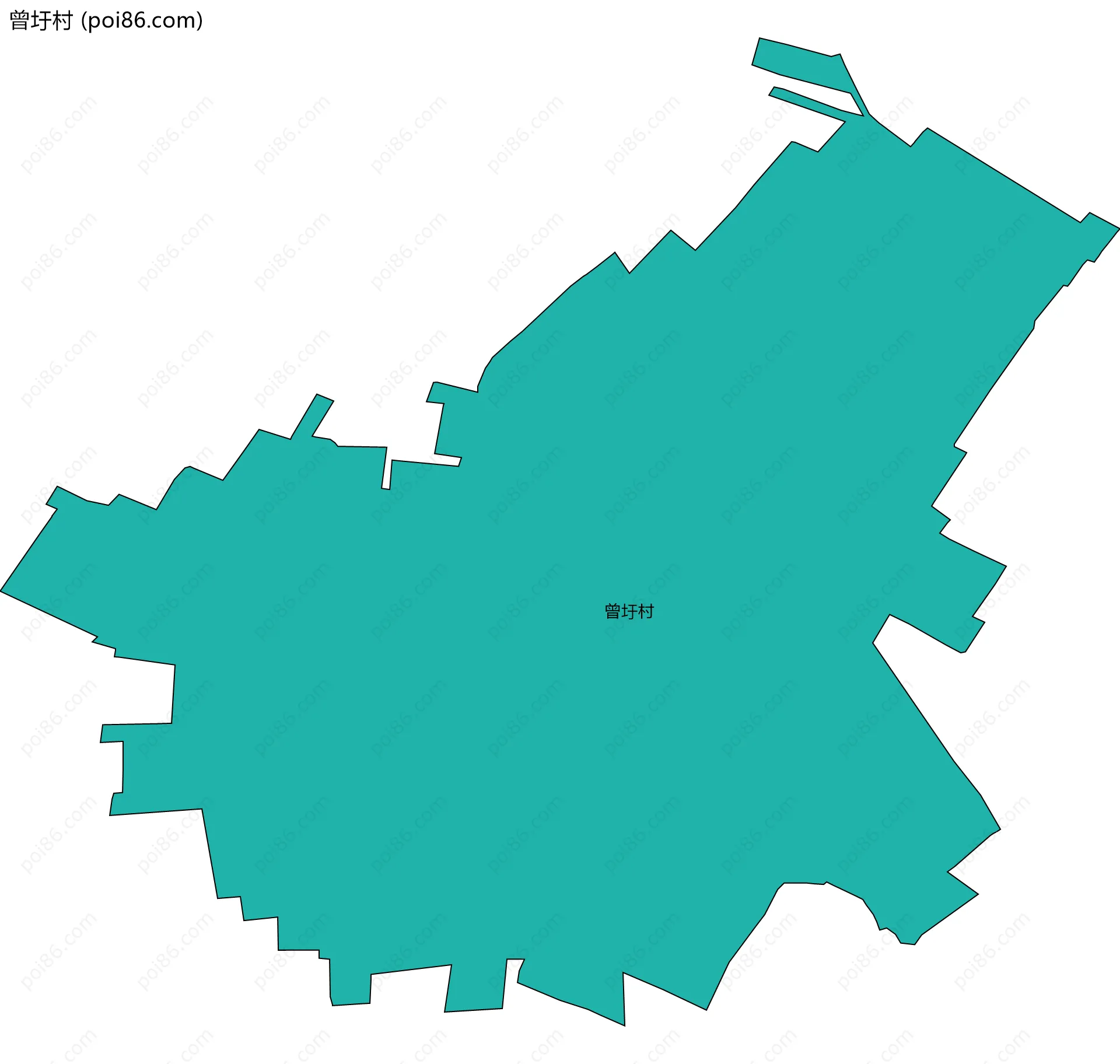 曾圩村边界地图