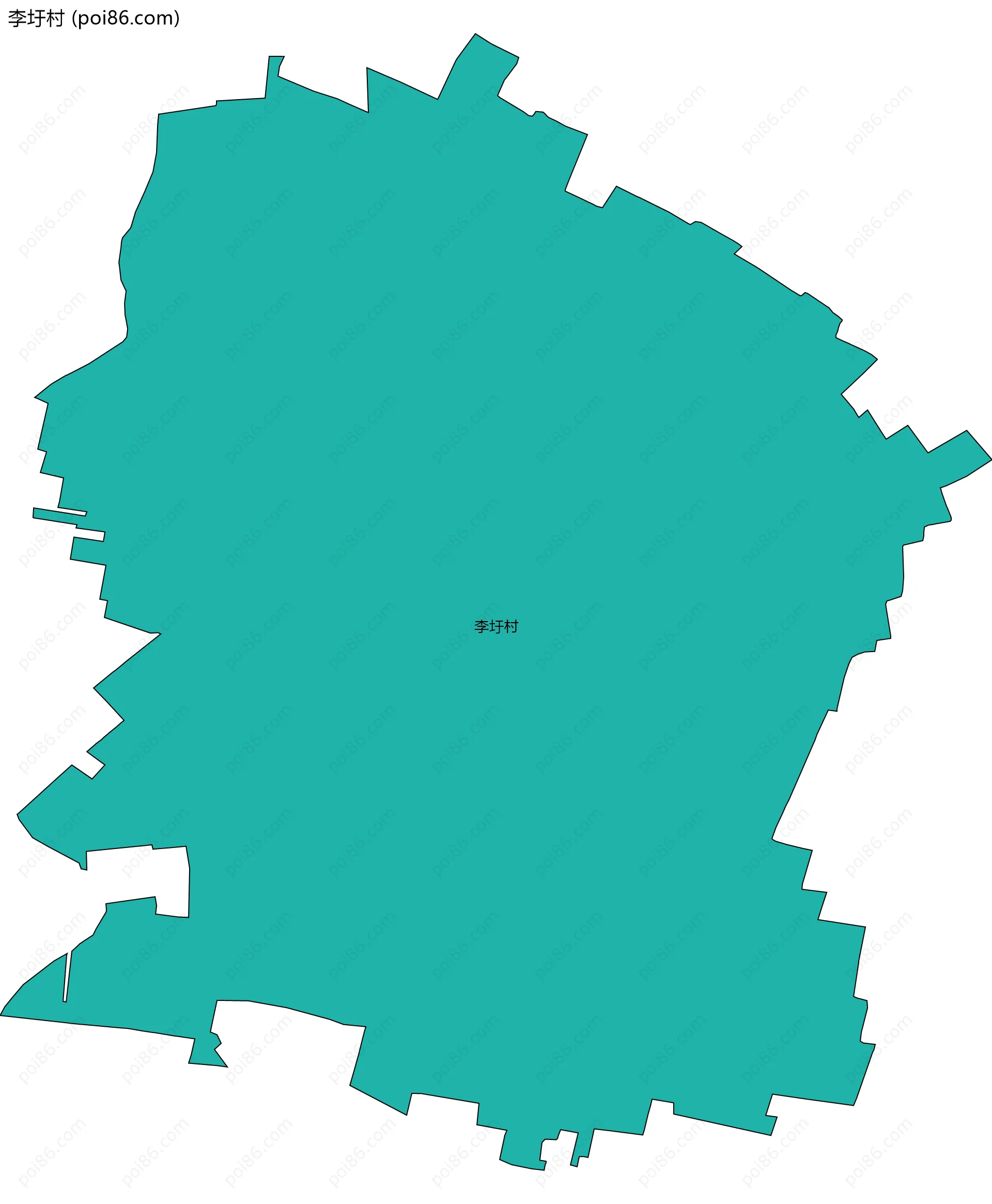 李圩村边界地图