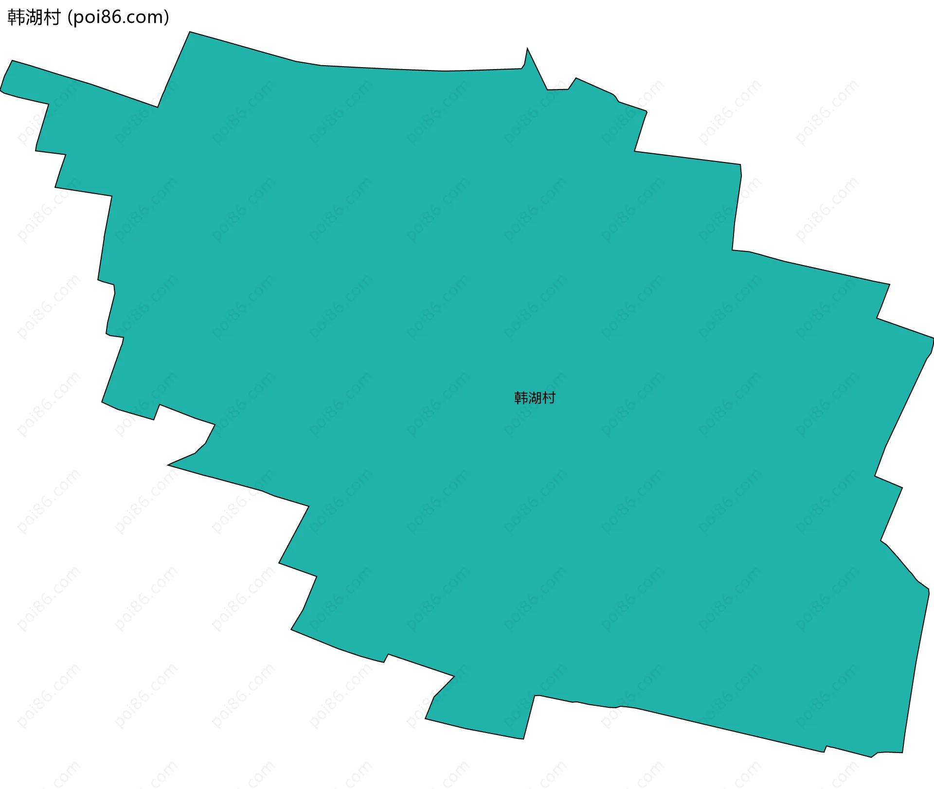 韩湖村边界地图