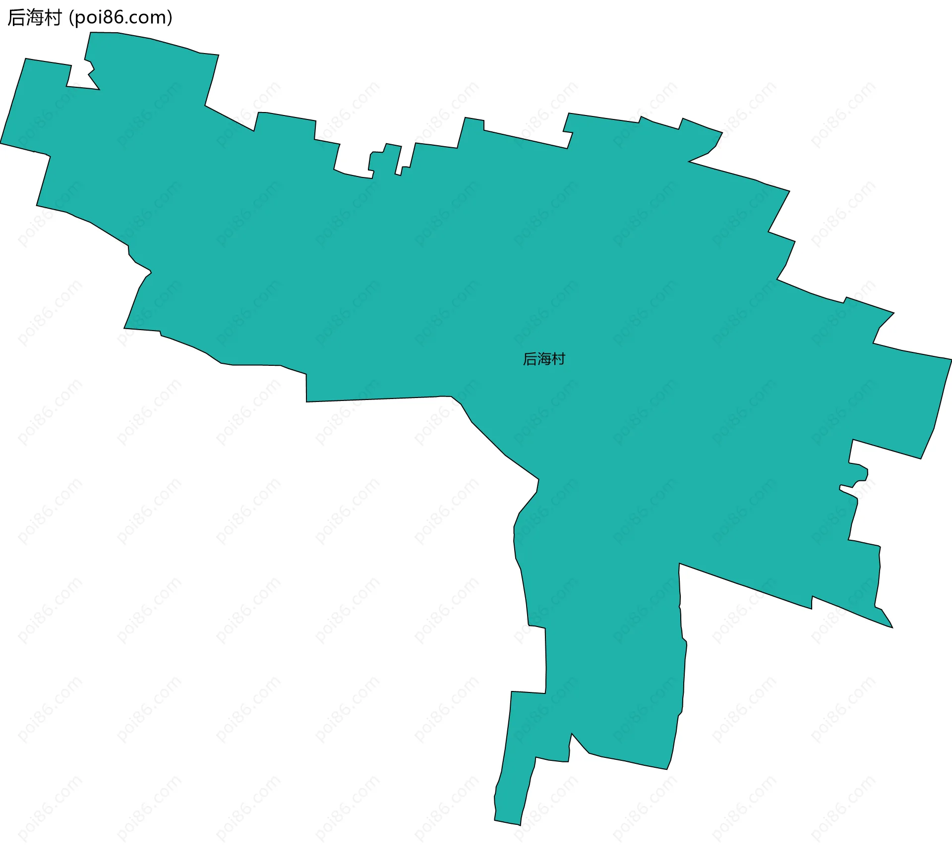 后海村边界地图