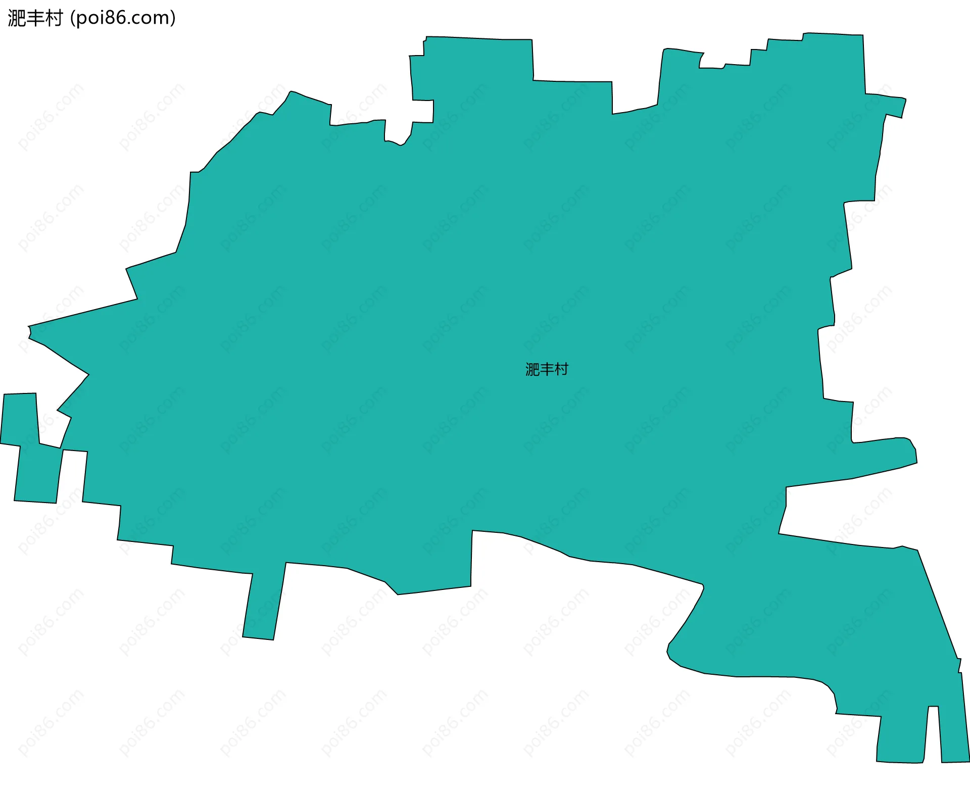 淝丰村边界地图