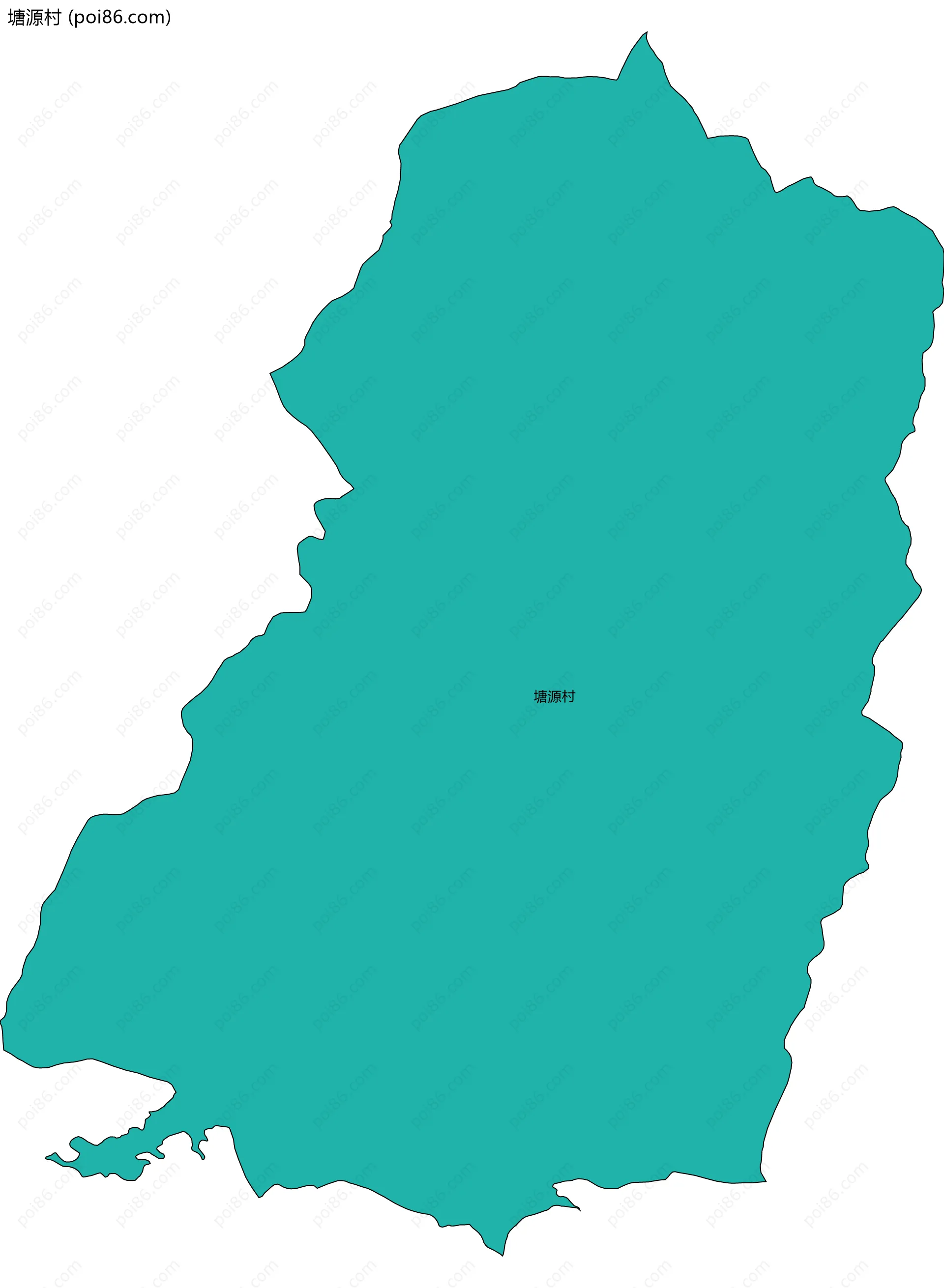 塘源村边界地图