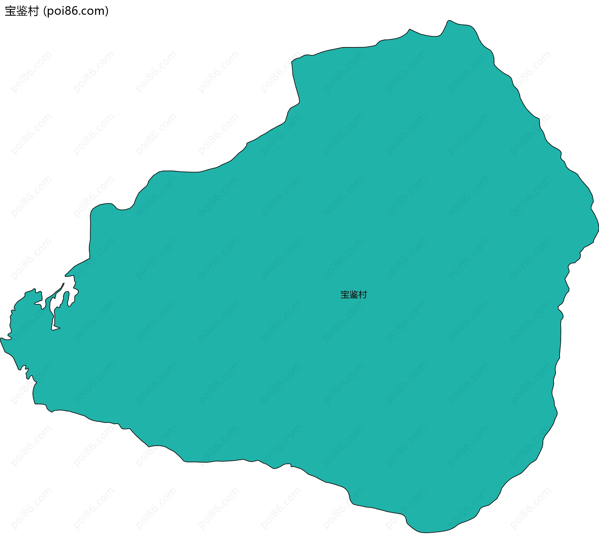 宝鉴村边界地图