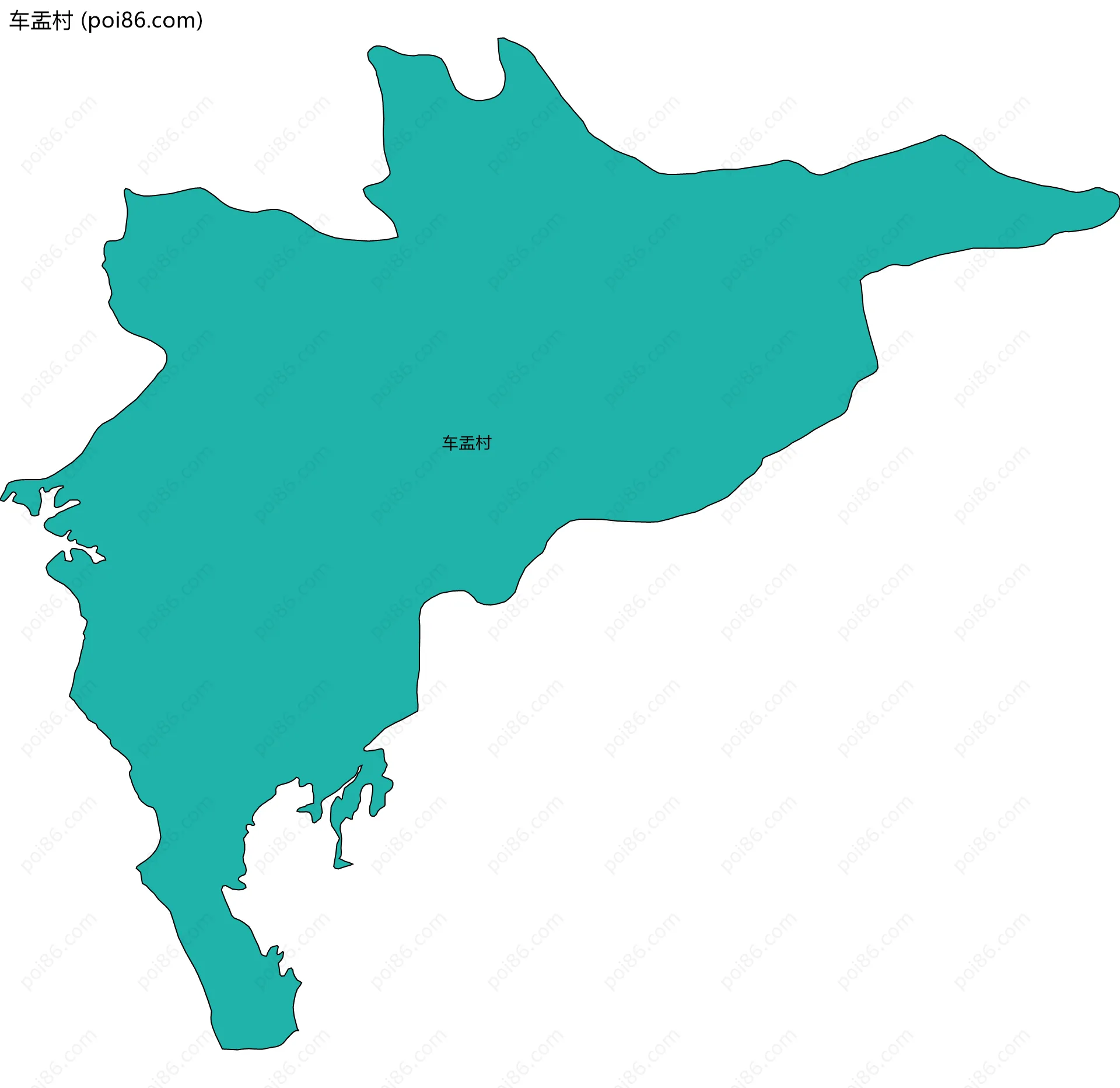车盂村边界地图