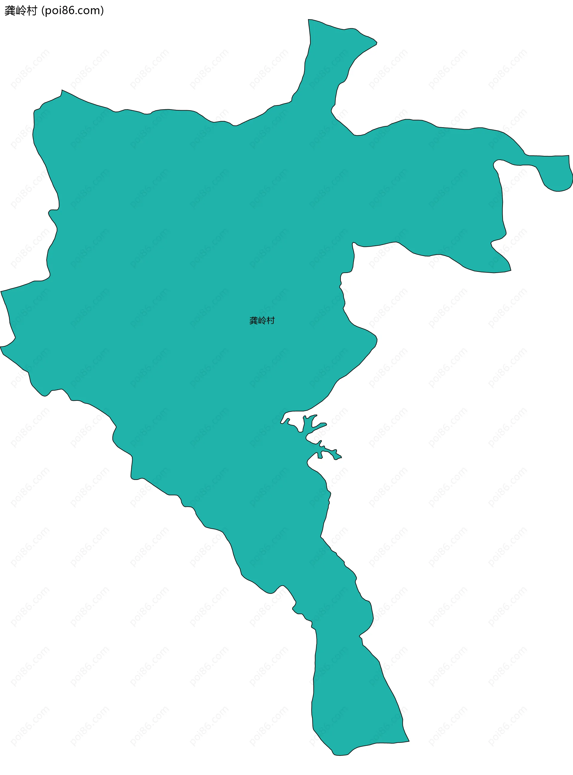 龚岭村边界地图