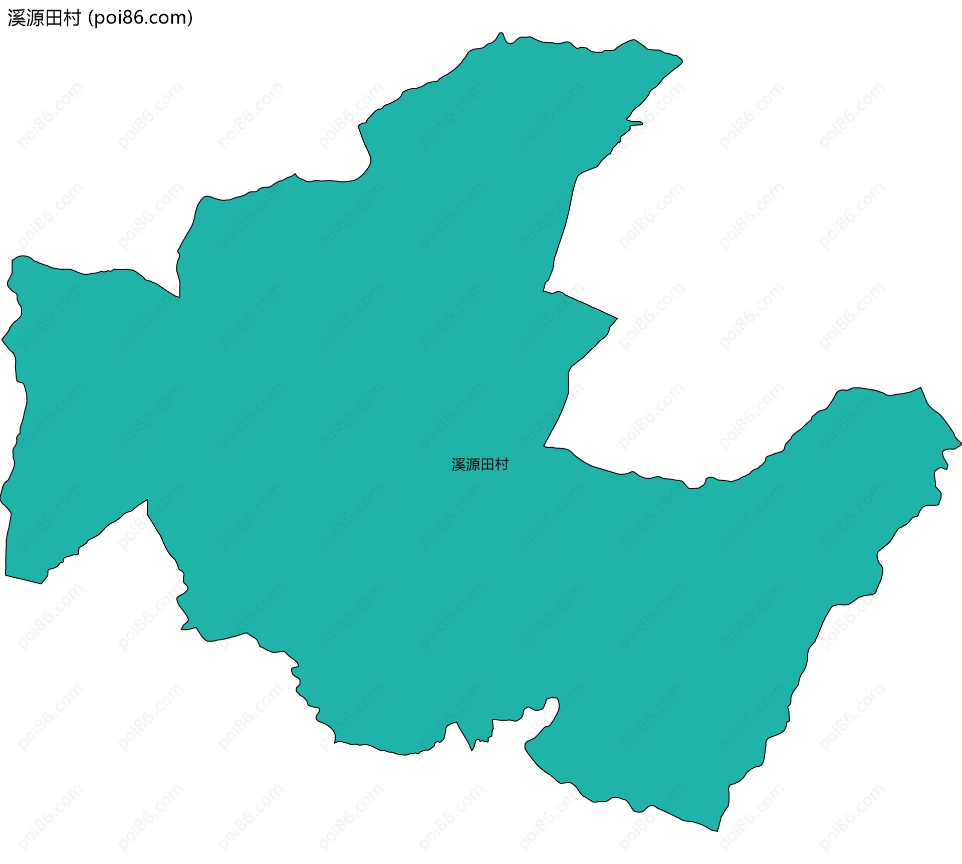 溪源田村边界地图