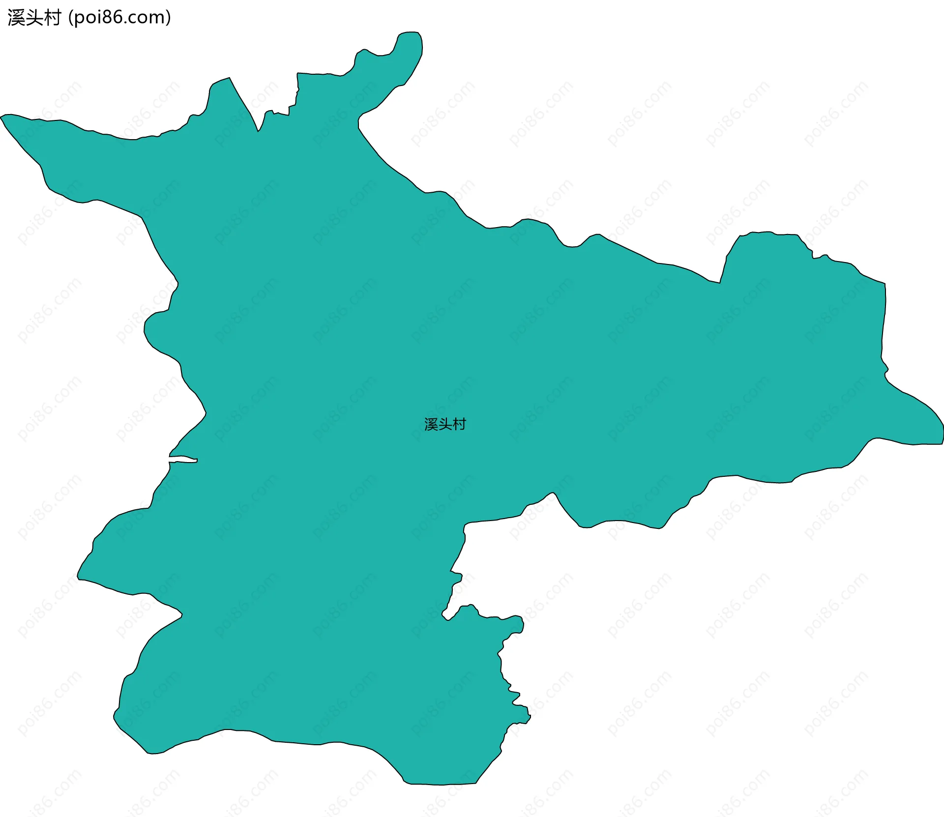 溪头村边界地图