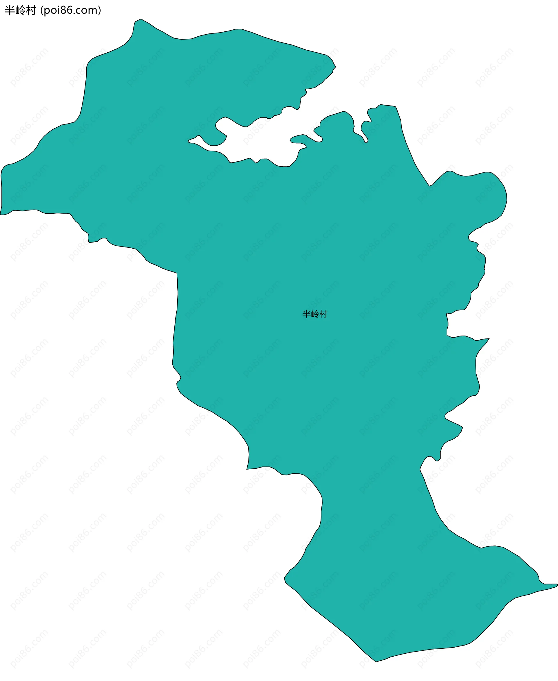 半岭村边界地图