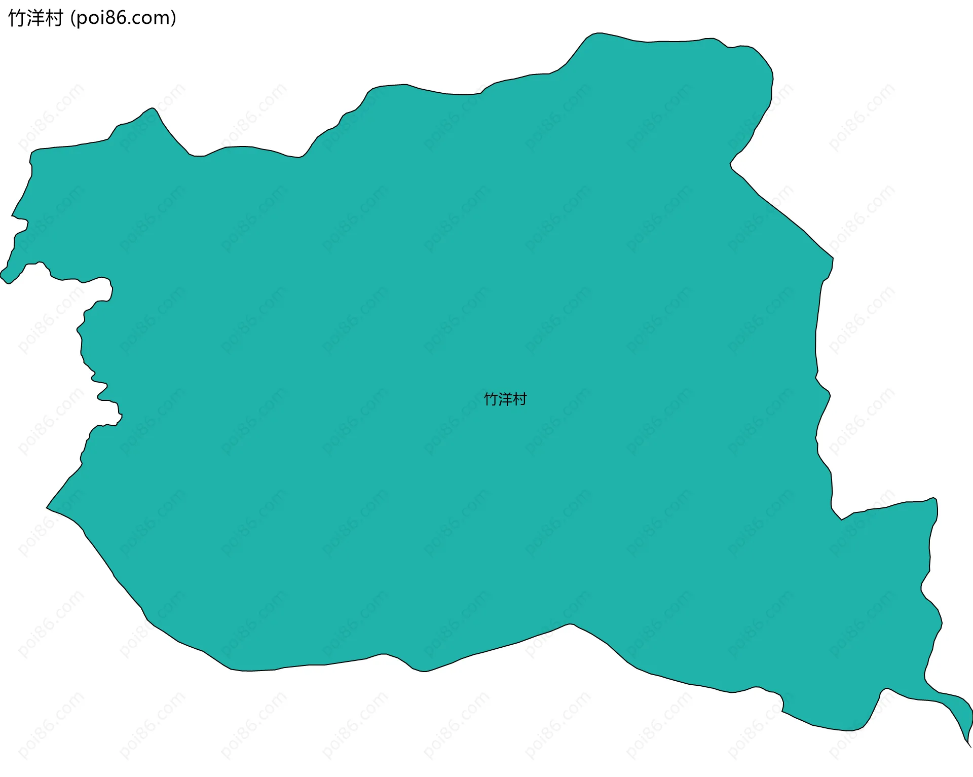竹洋村边界地图