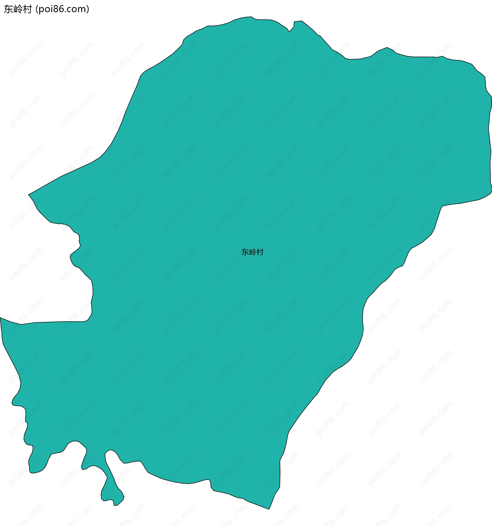 东岭村边界地图
