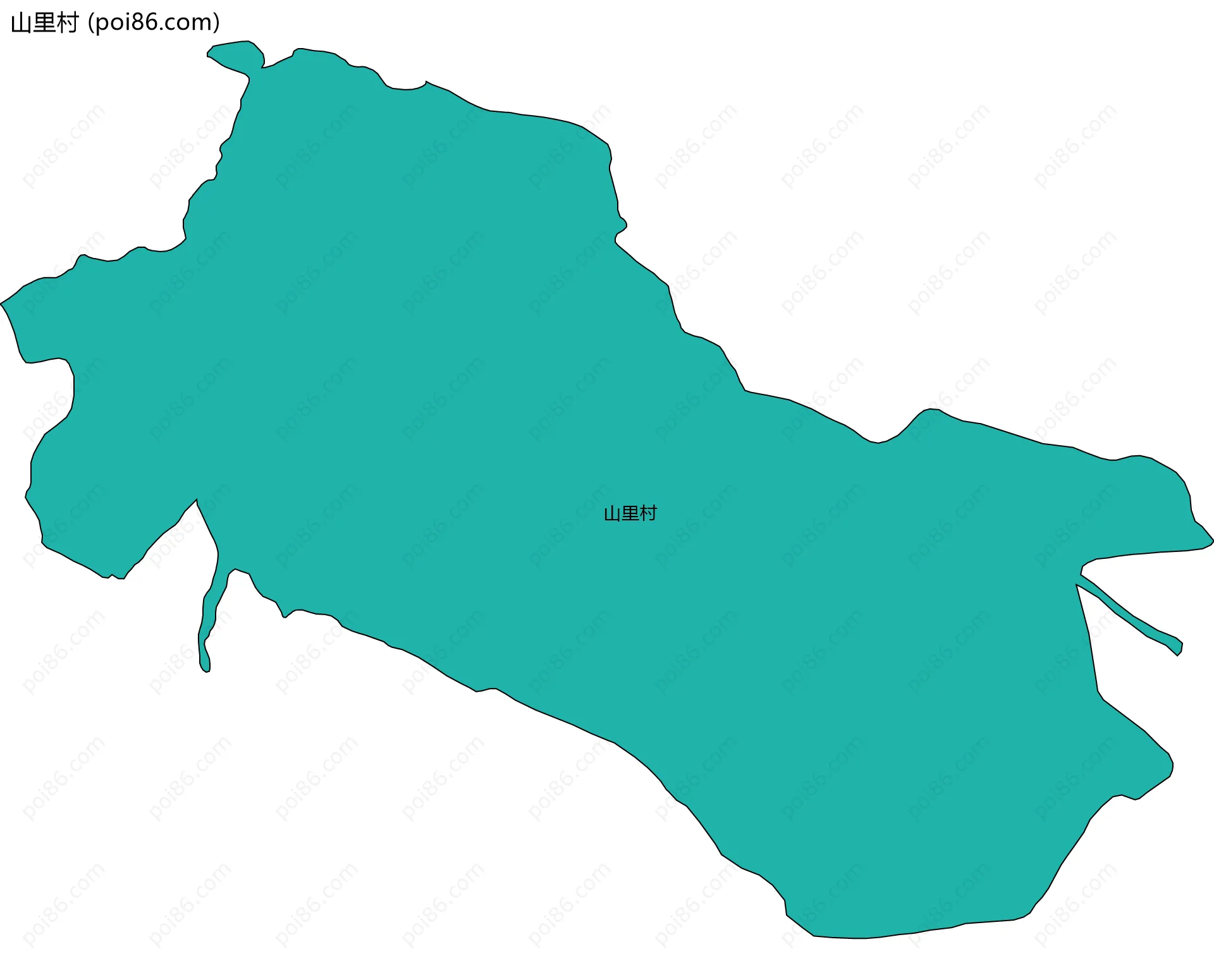 山里村边界地图
