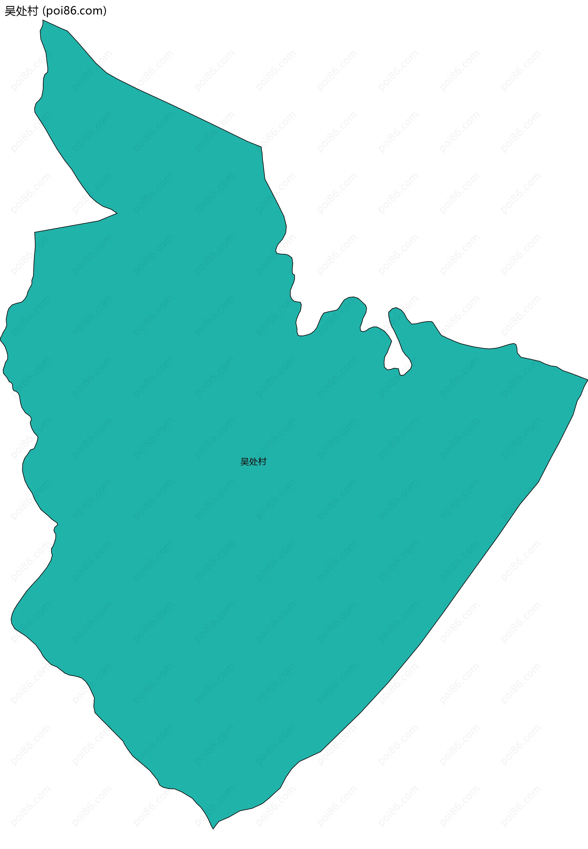 吴处村边界地图