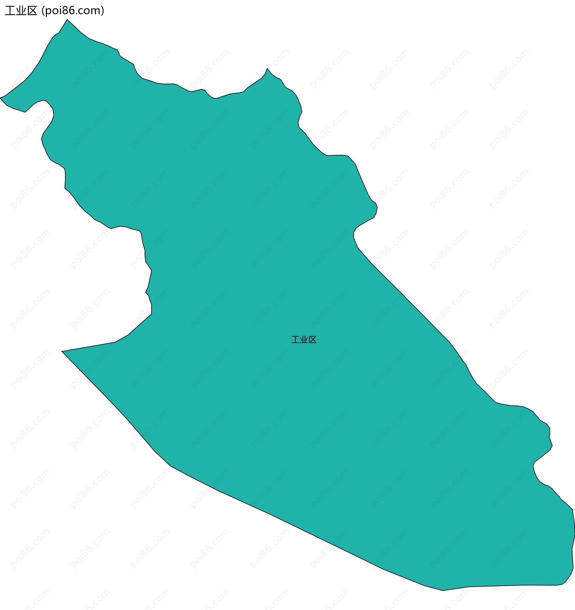 工业区边界地图