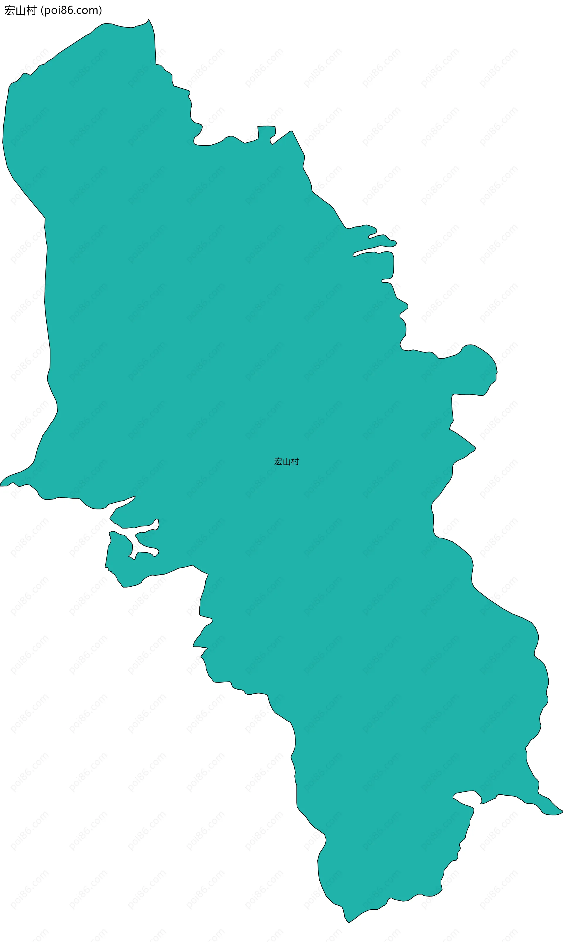 宏山村边界地图