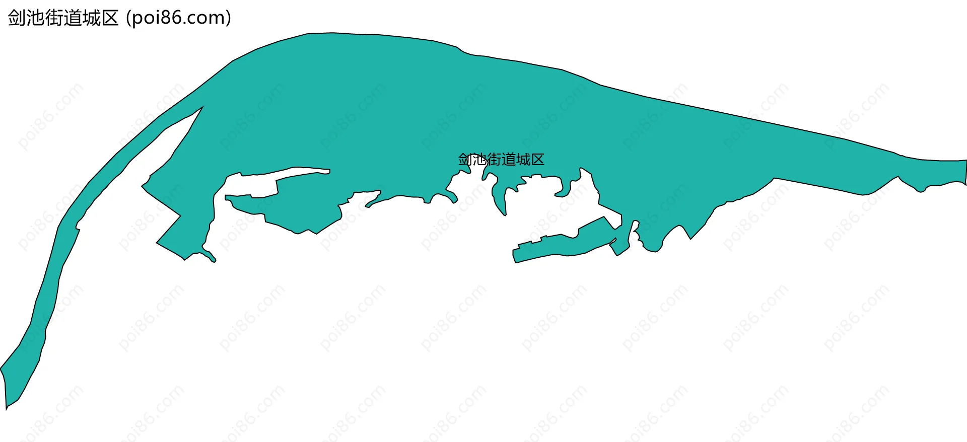 剑池街道城区边界地图