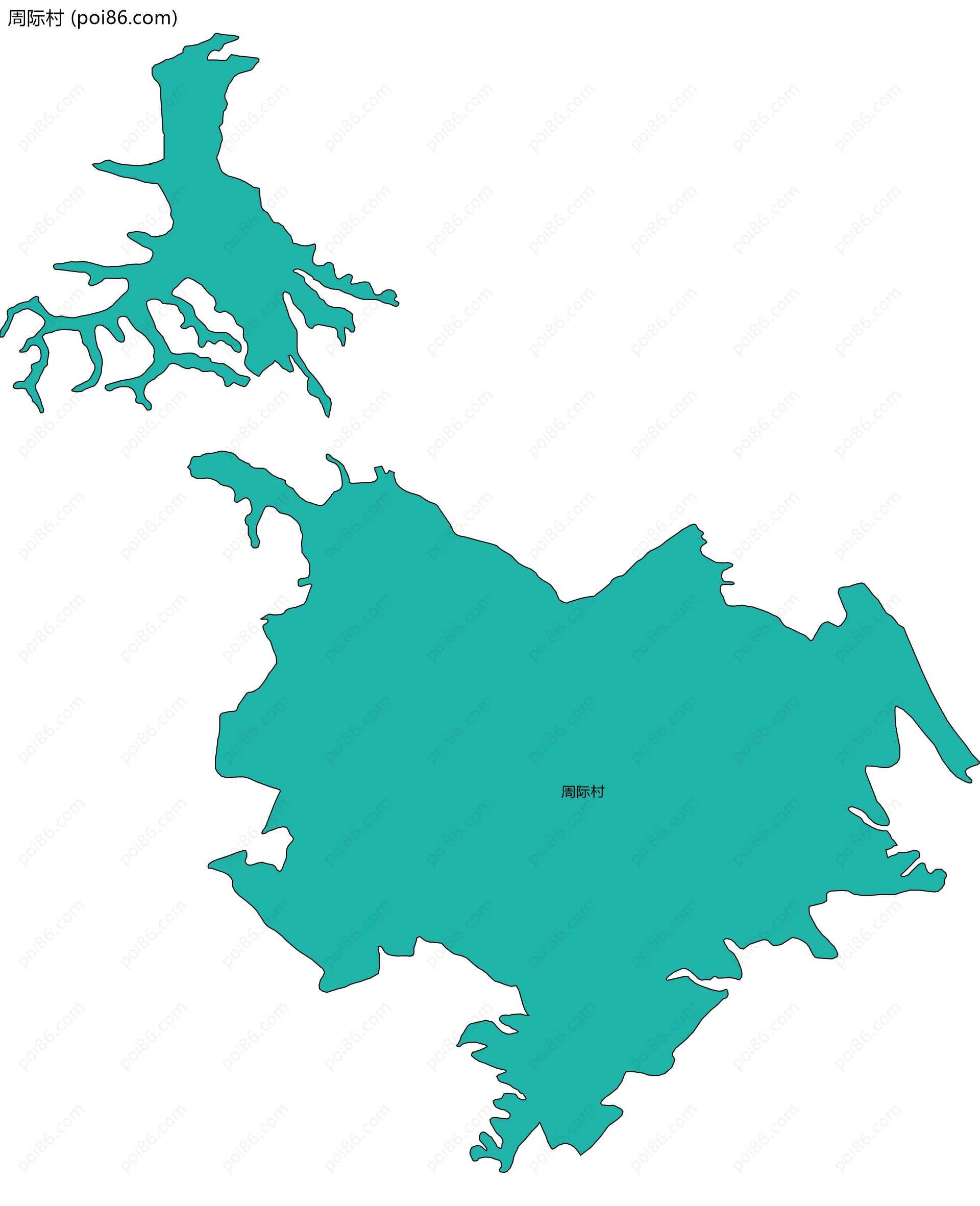 周际村边界地图