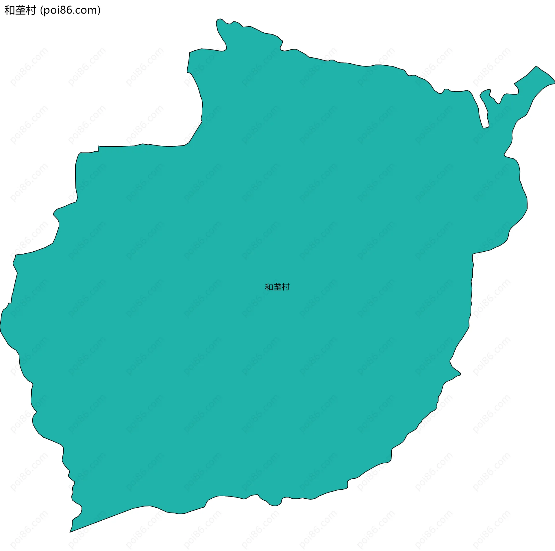 和垄村边界地图