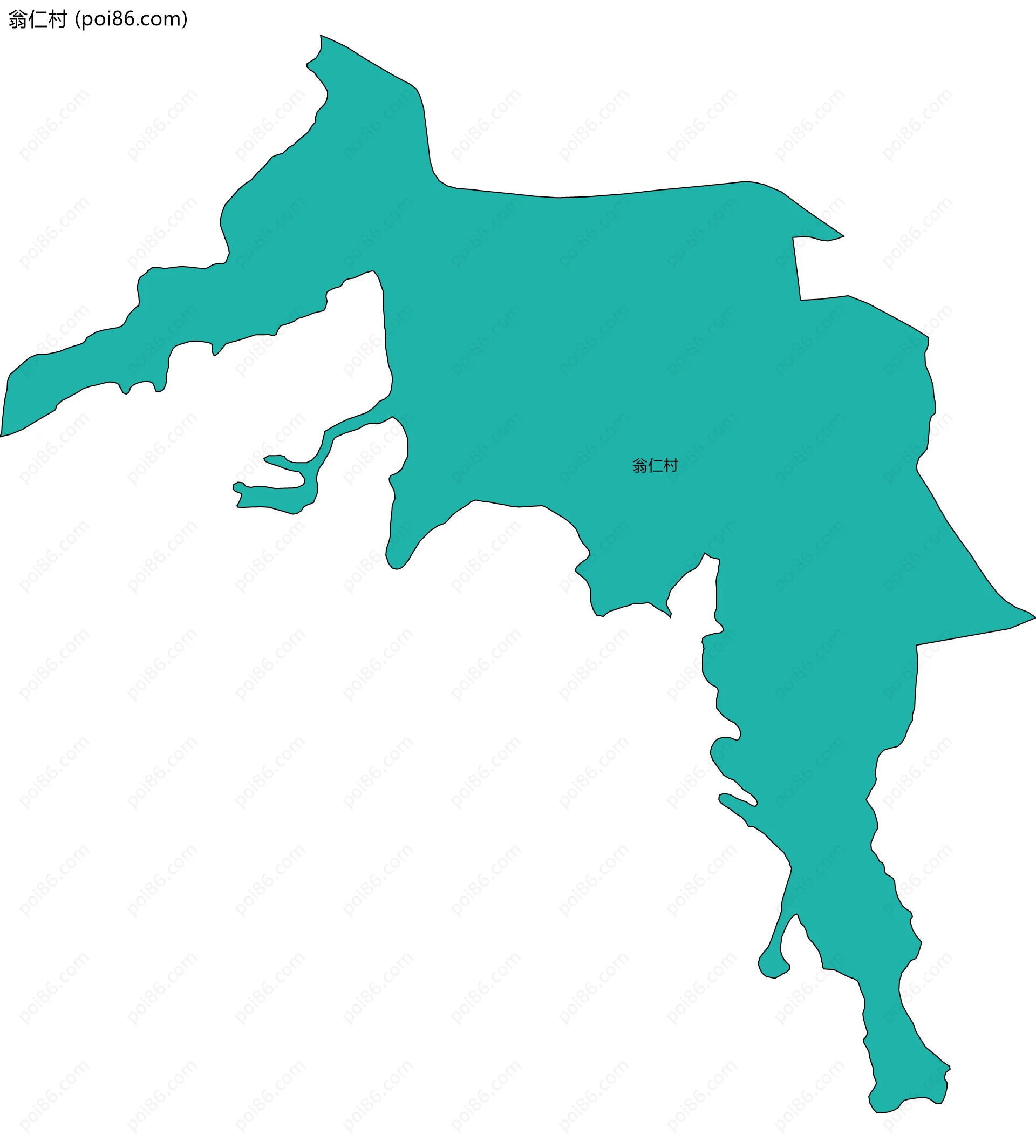 翁仁村边界地图