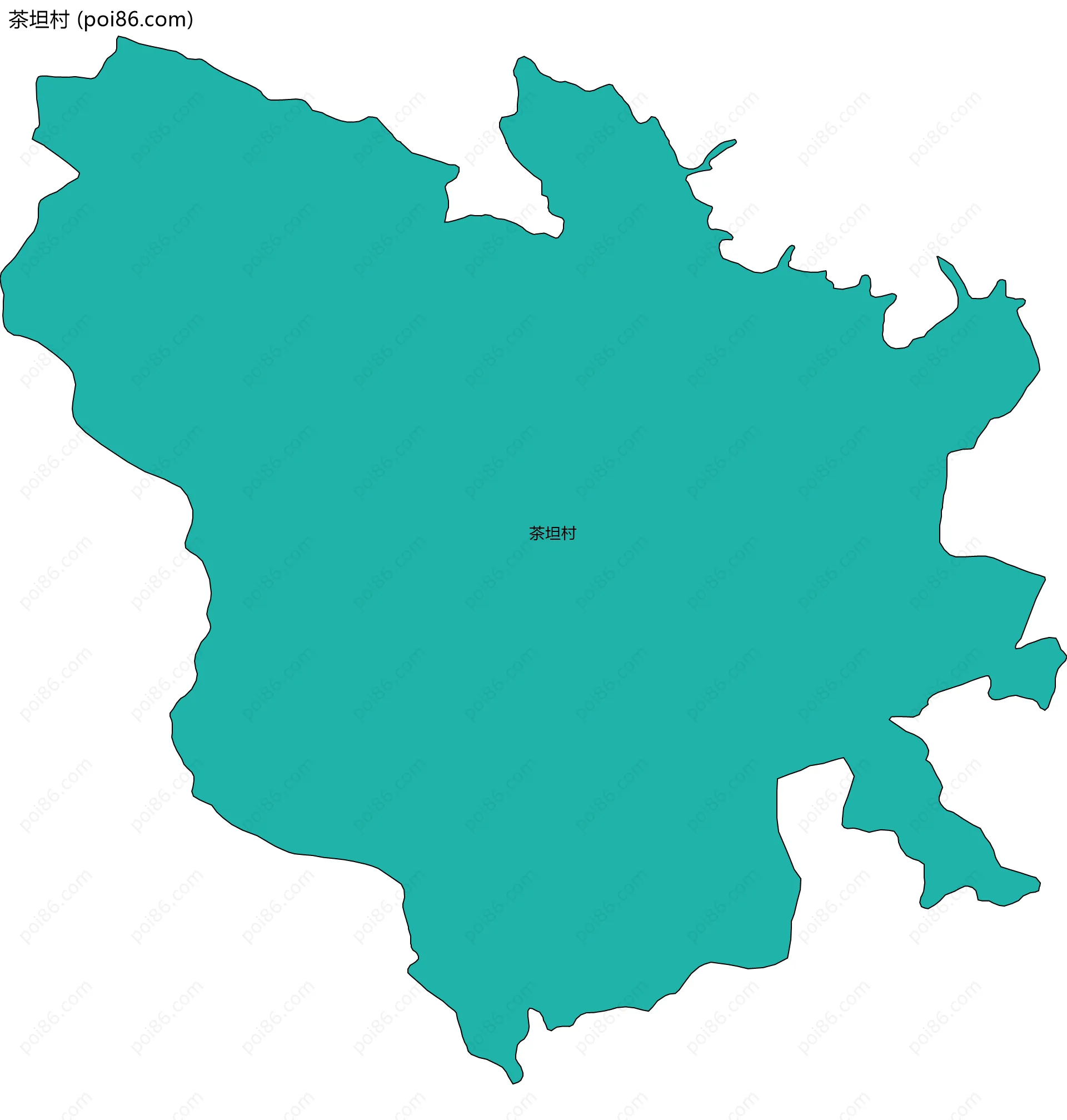 茶坦村边界地图