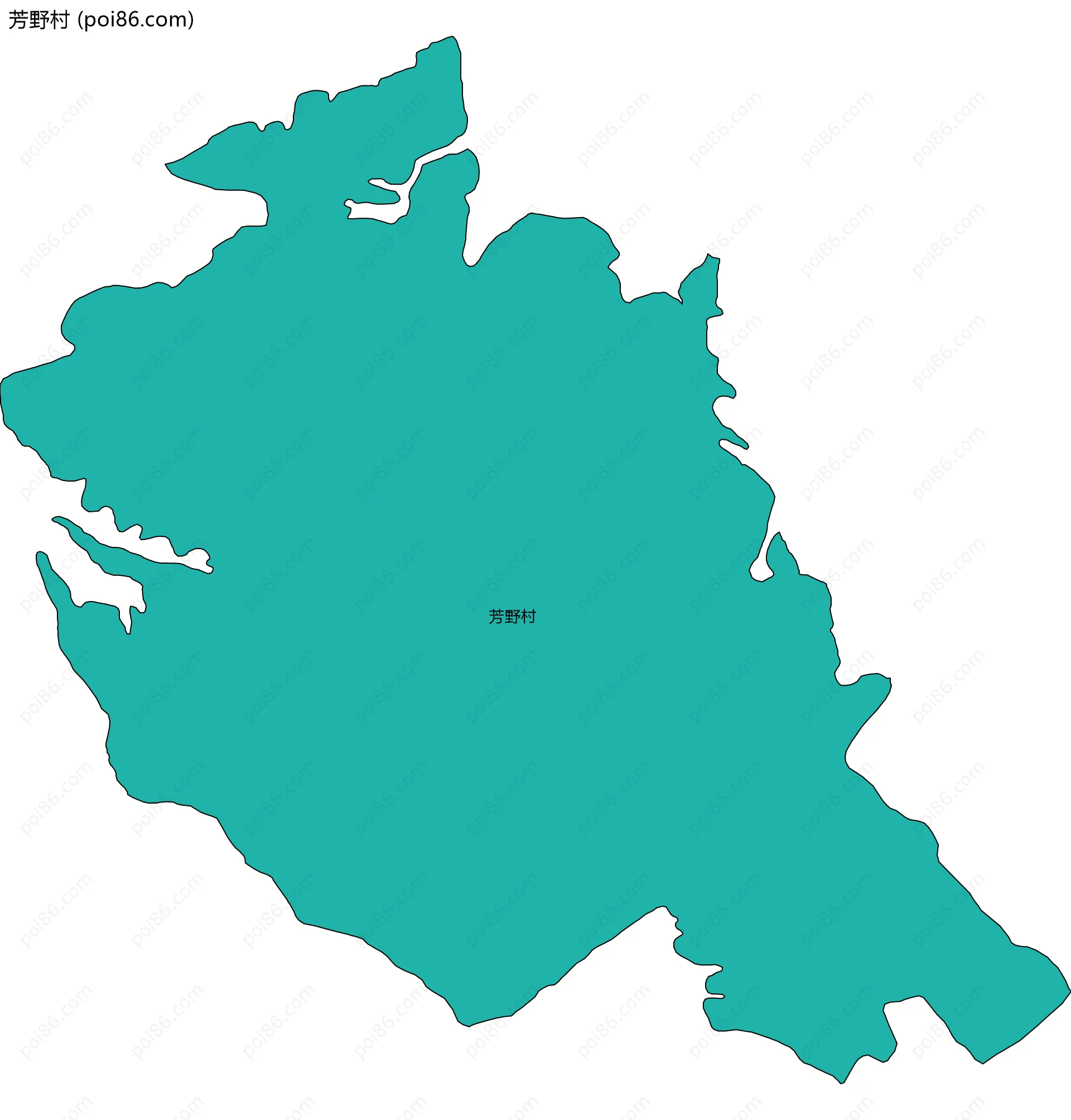 芳野村边界地图