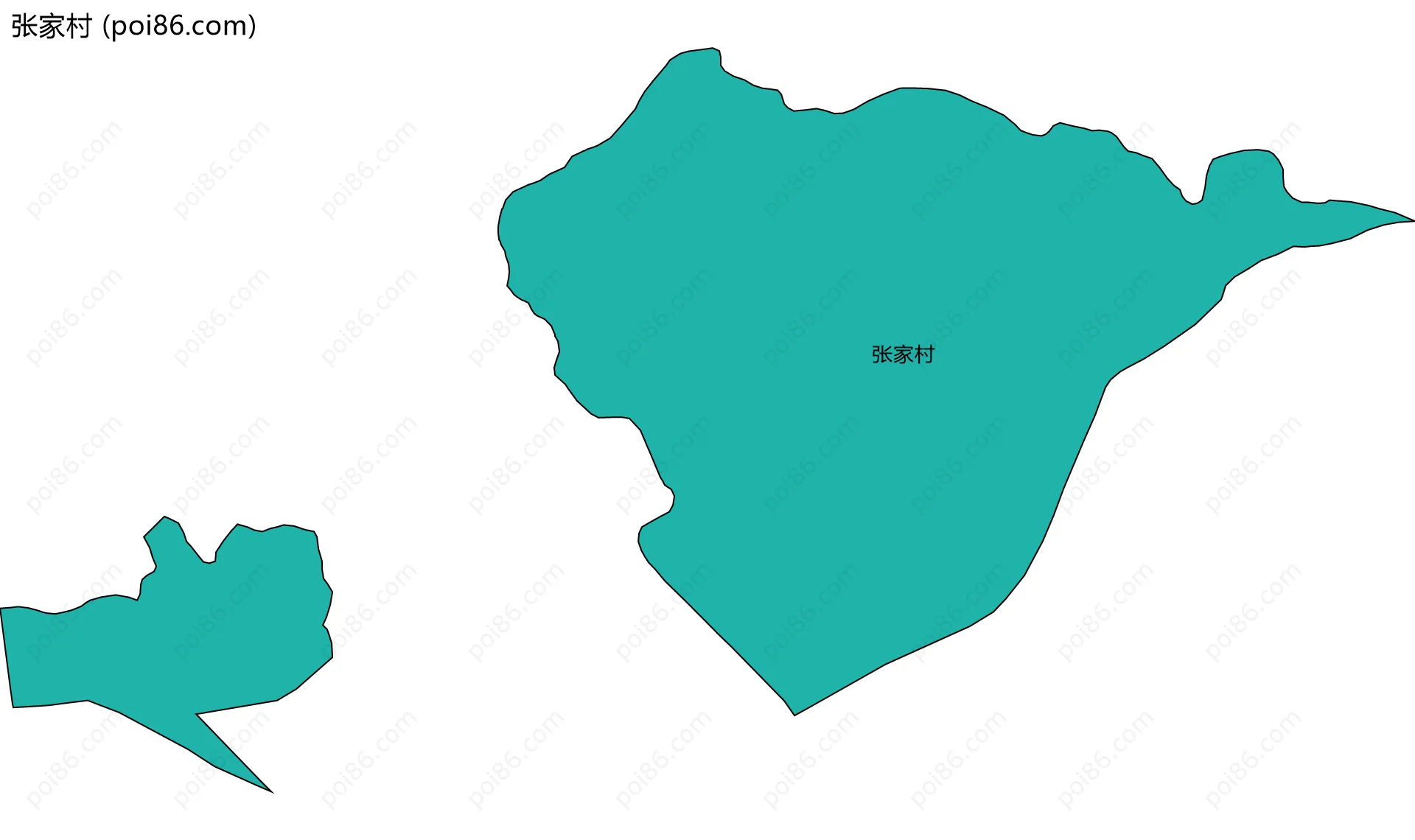 张家村边界地图