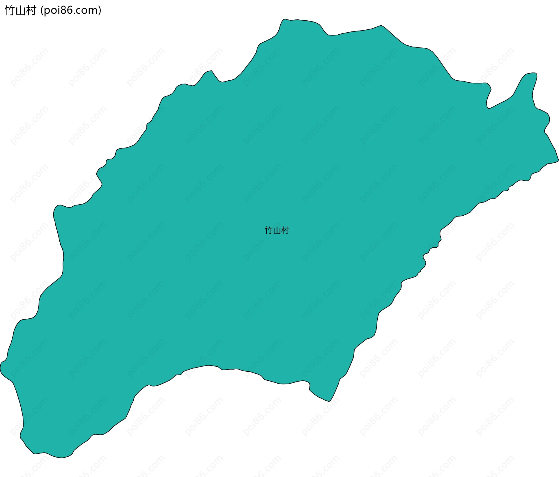 竹山村边界地图