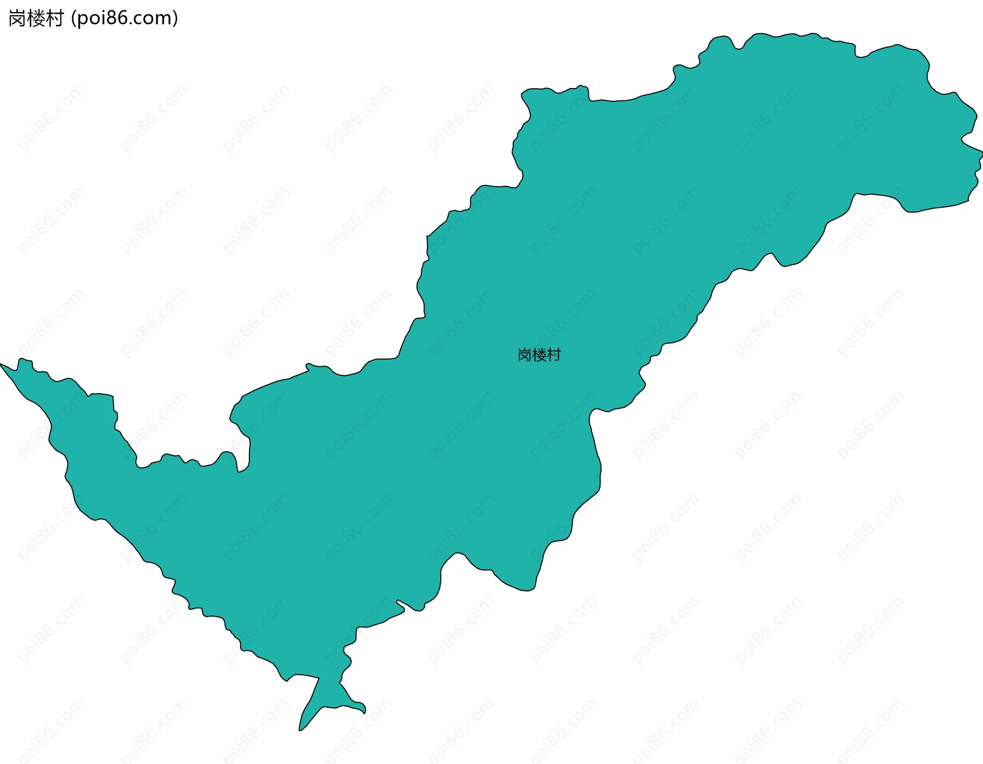 岗楼村边界地图