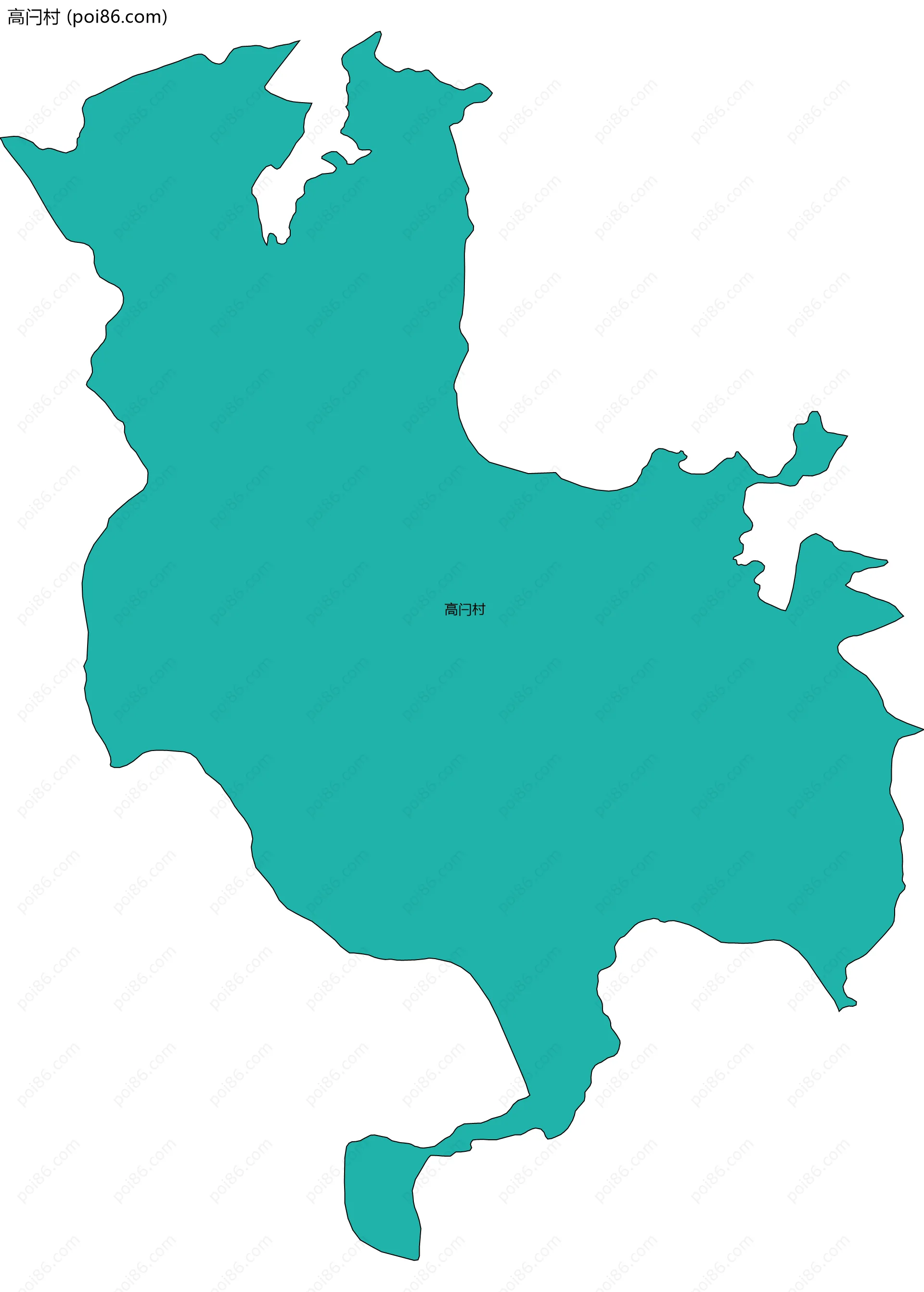 高闩村边界地图