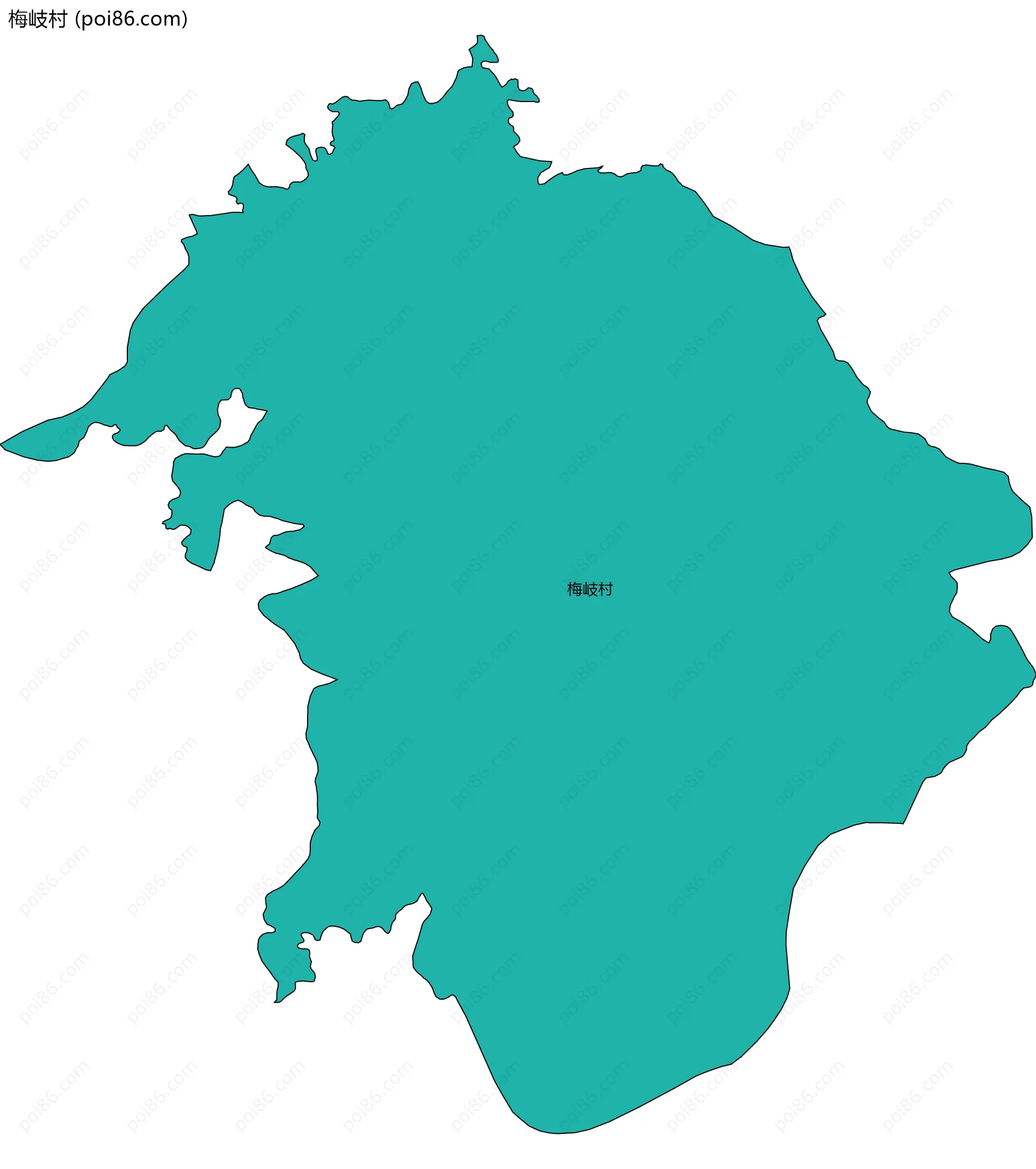 梅岐村边界地图