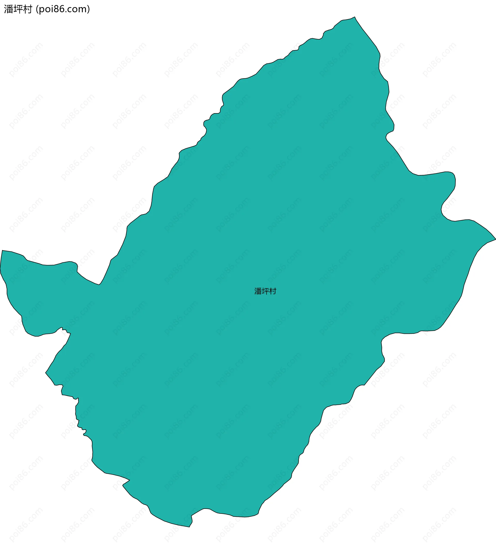 潘坪村边界地图