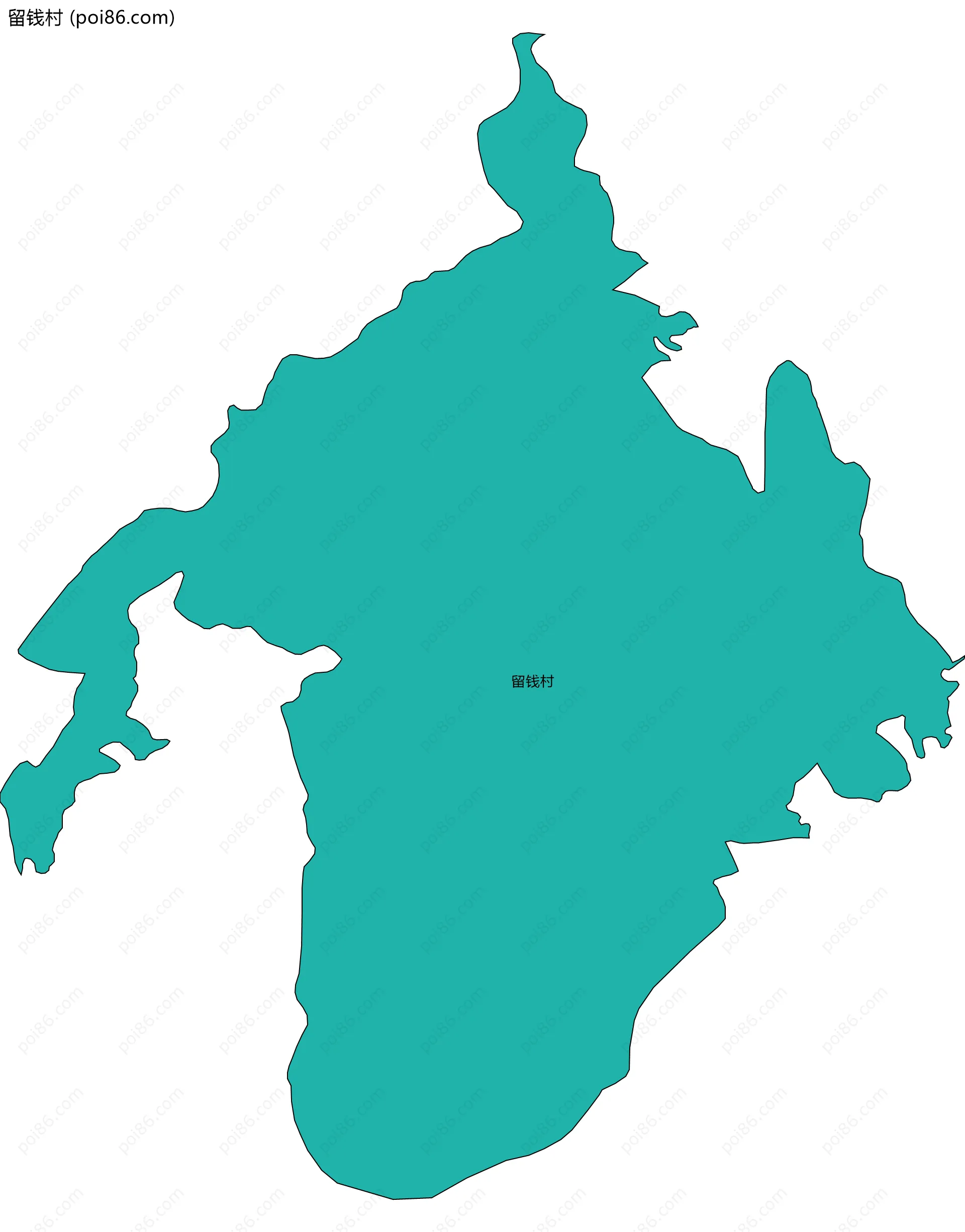 留钱村边界地图