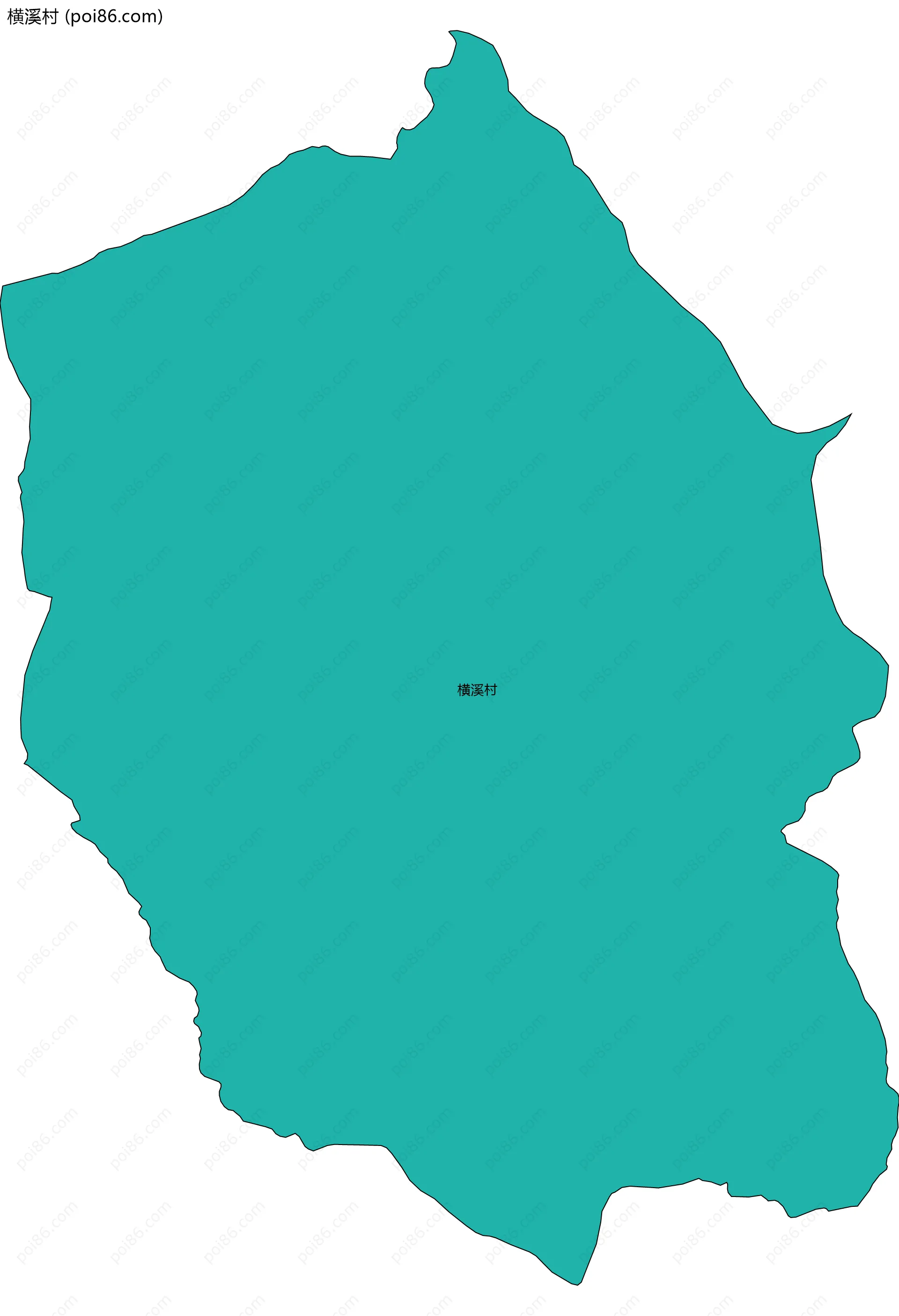 横溪村边界地图