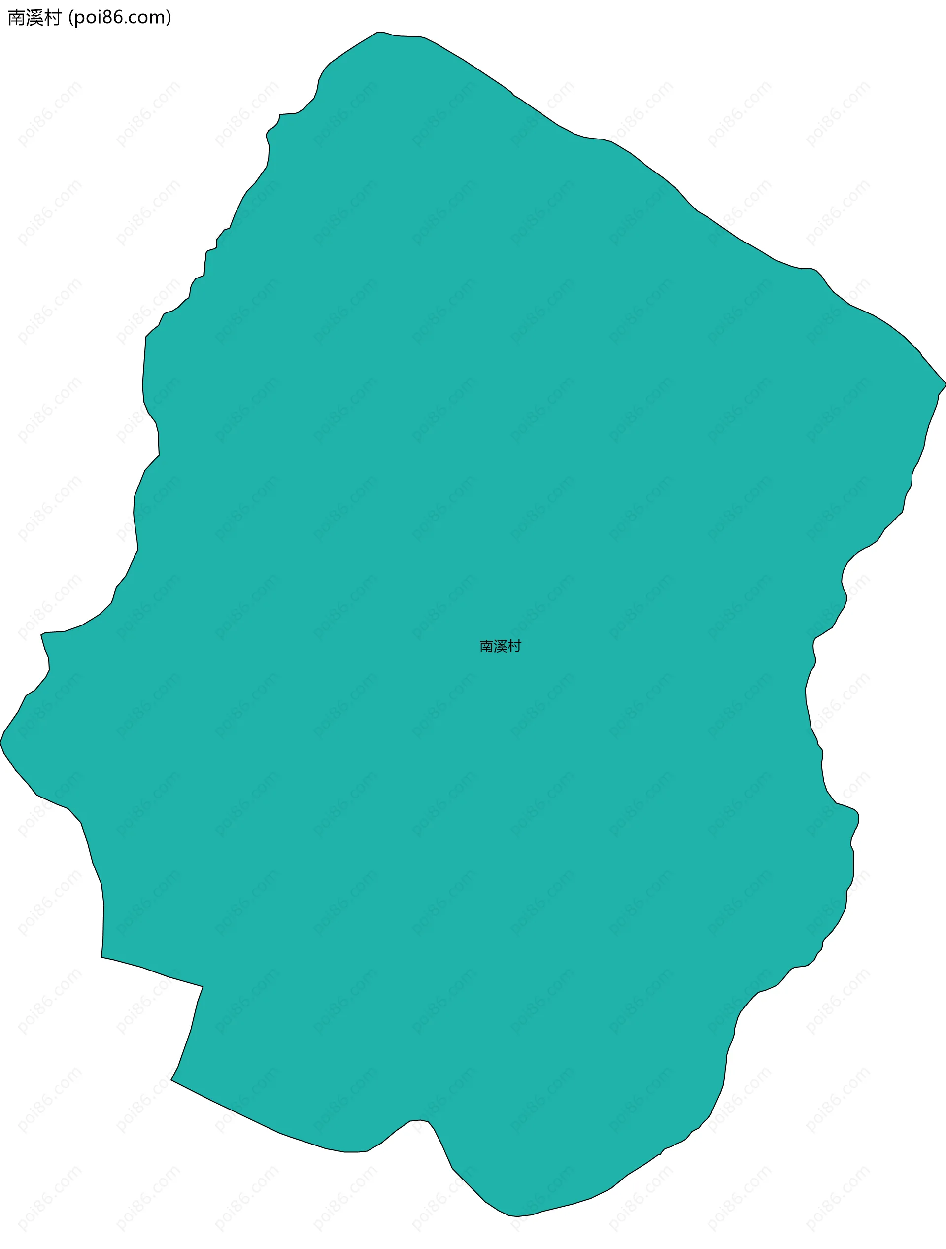 南溪村边界地图