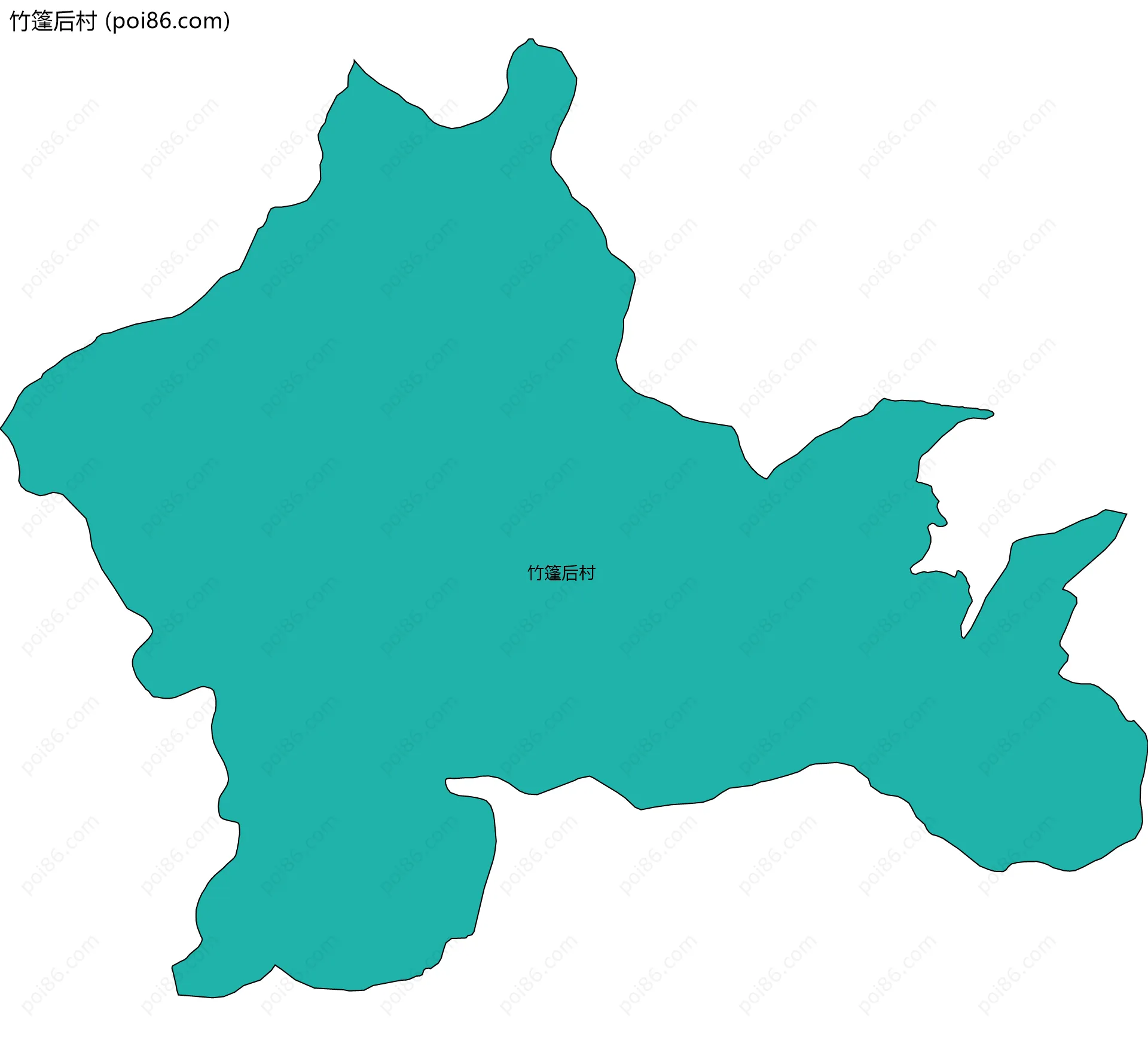 竹篷后村边界地图