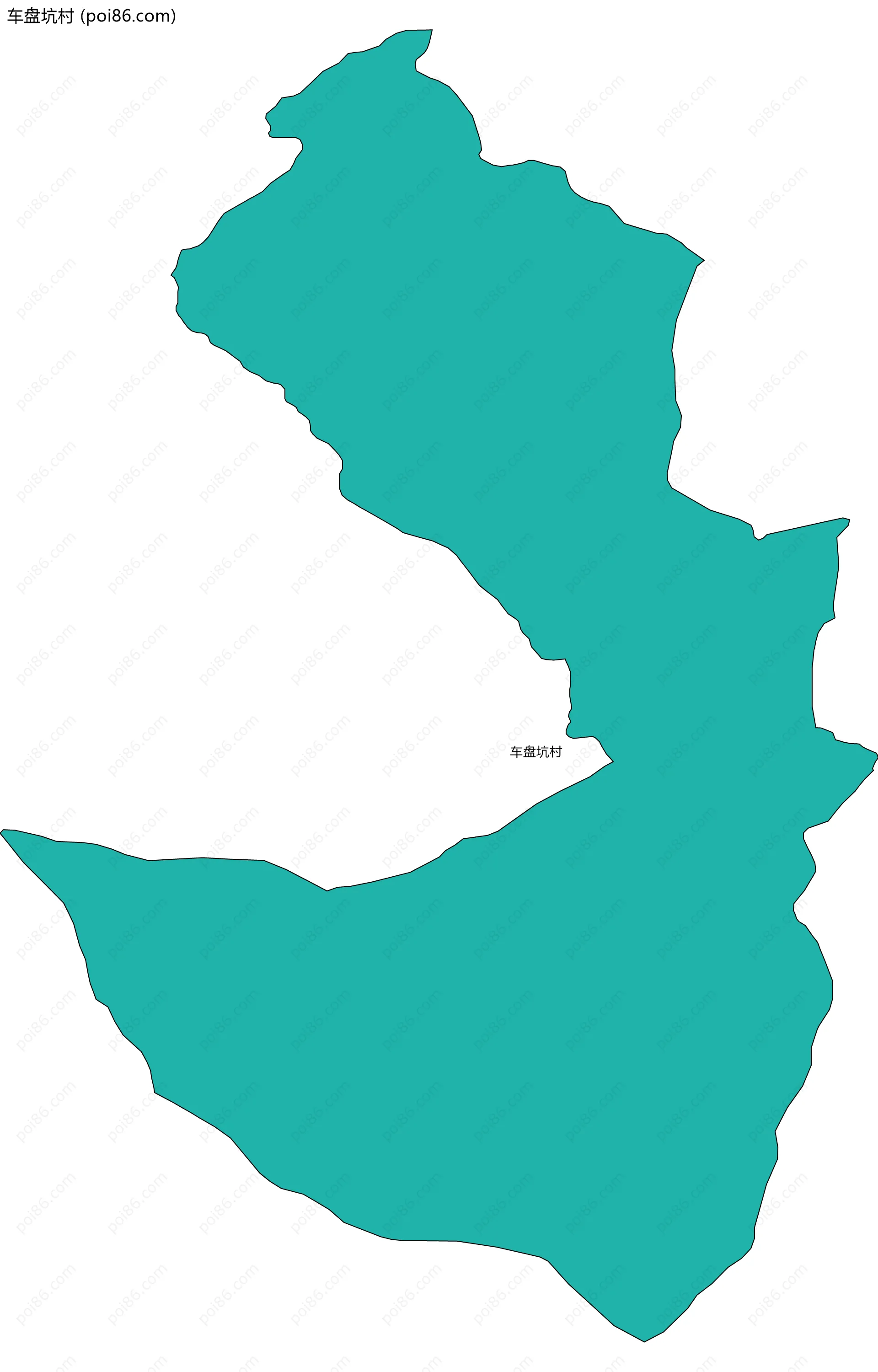 车盘坑村边界地图