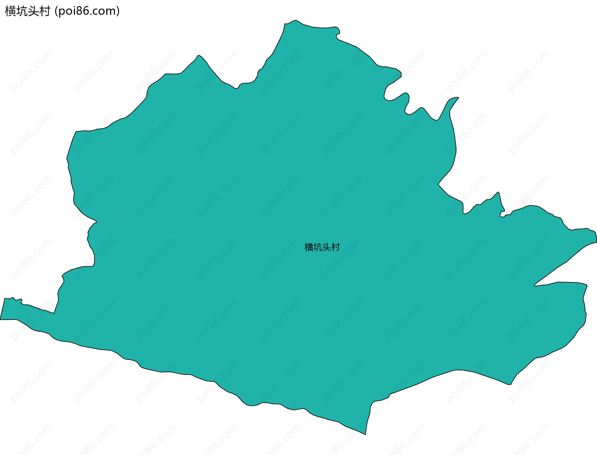 横坑头村边界地图