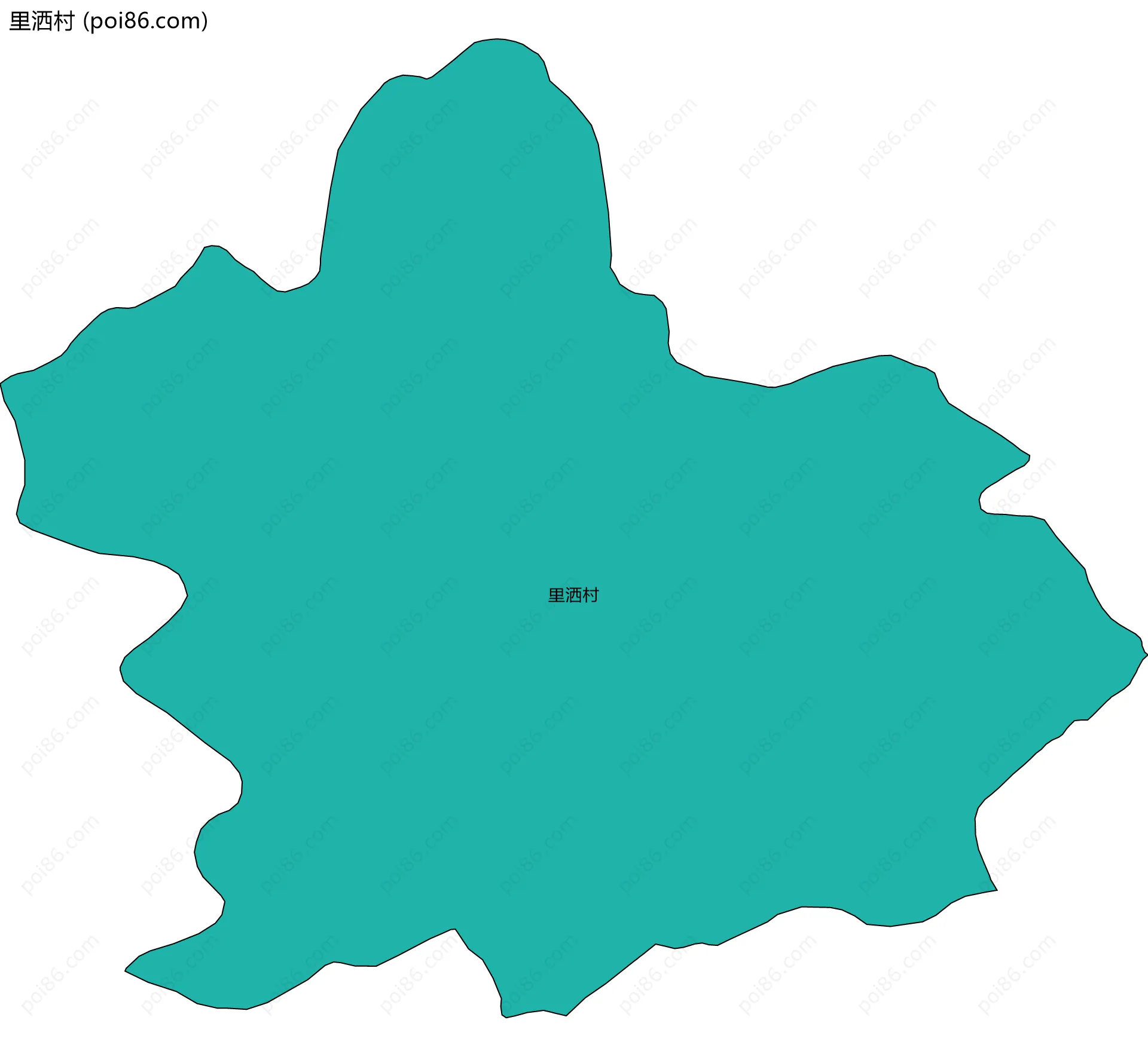 里洒村边界地图