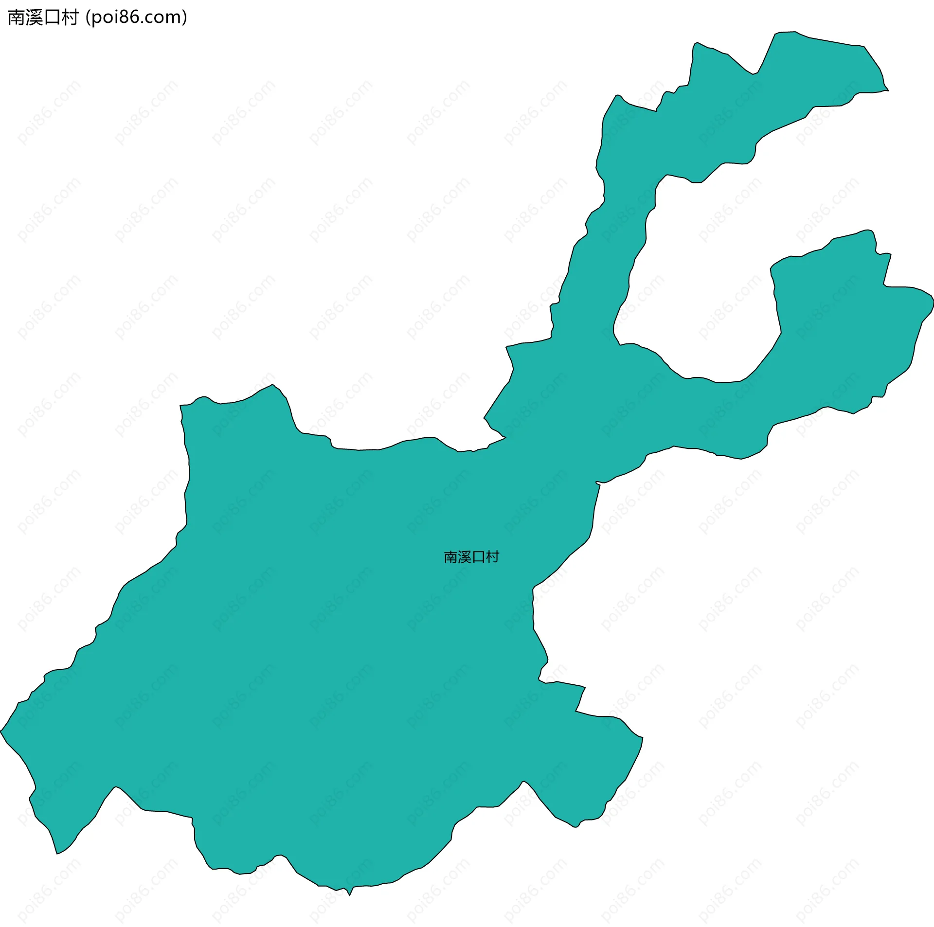 南溪口村边界地图