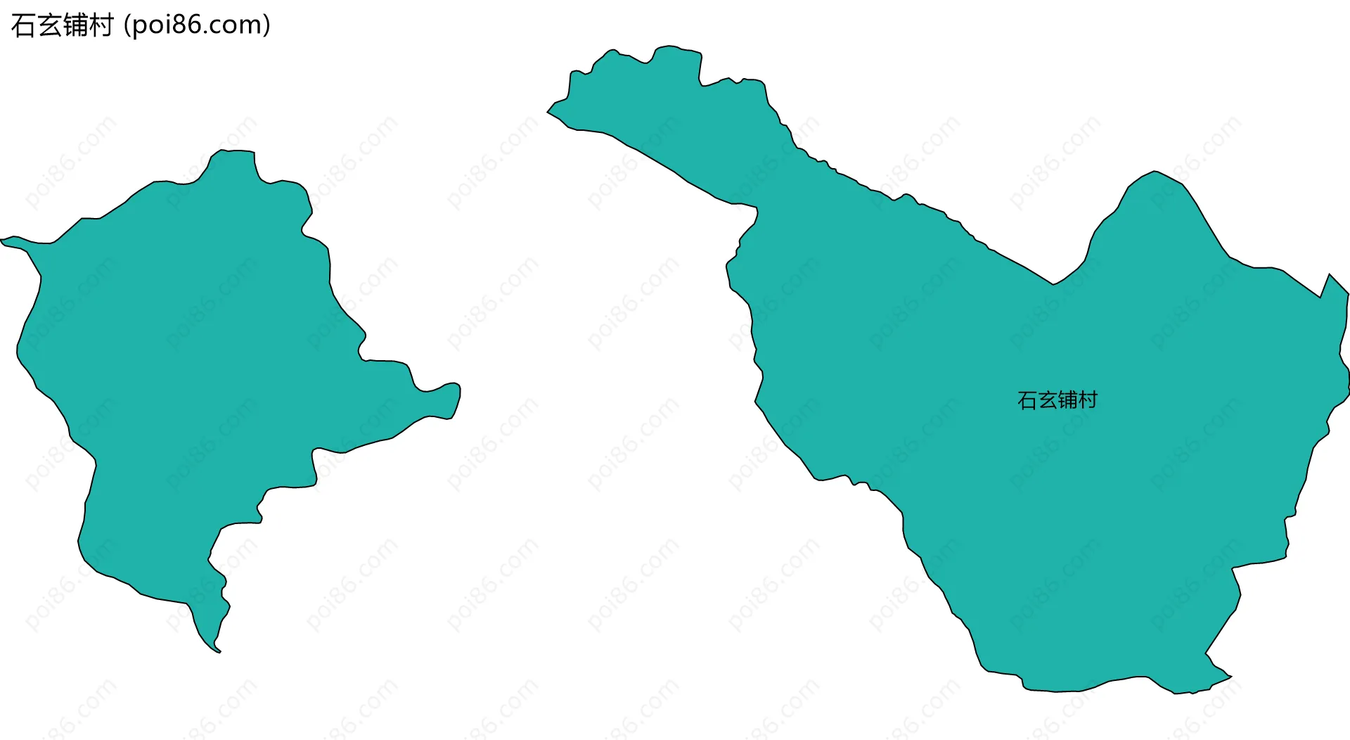 石玄铺村边界地图