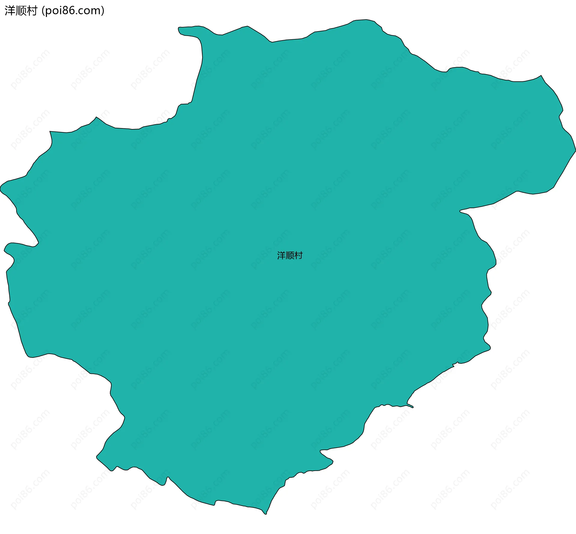 洋顺村边界地图