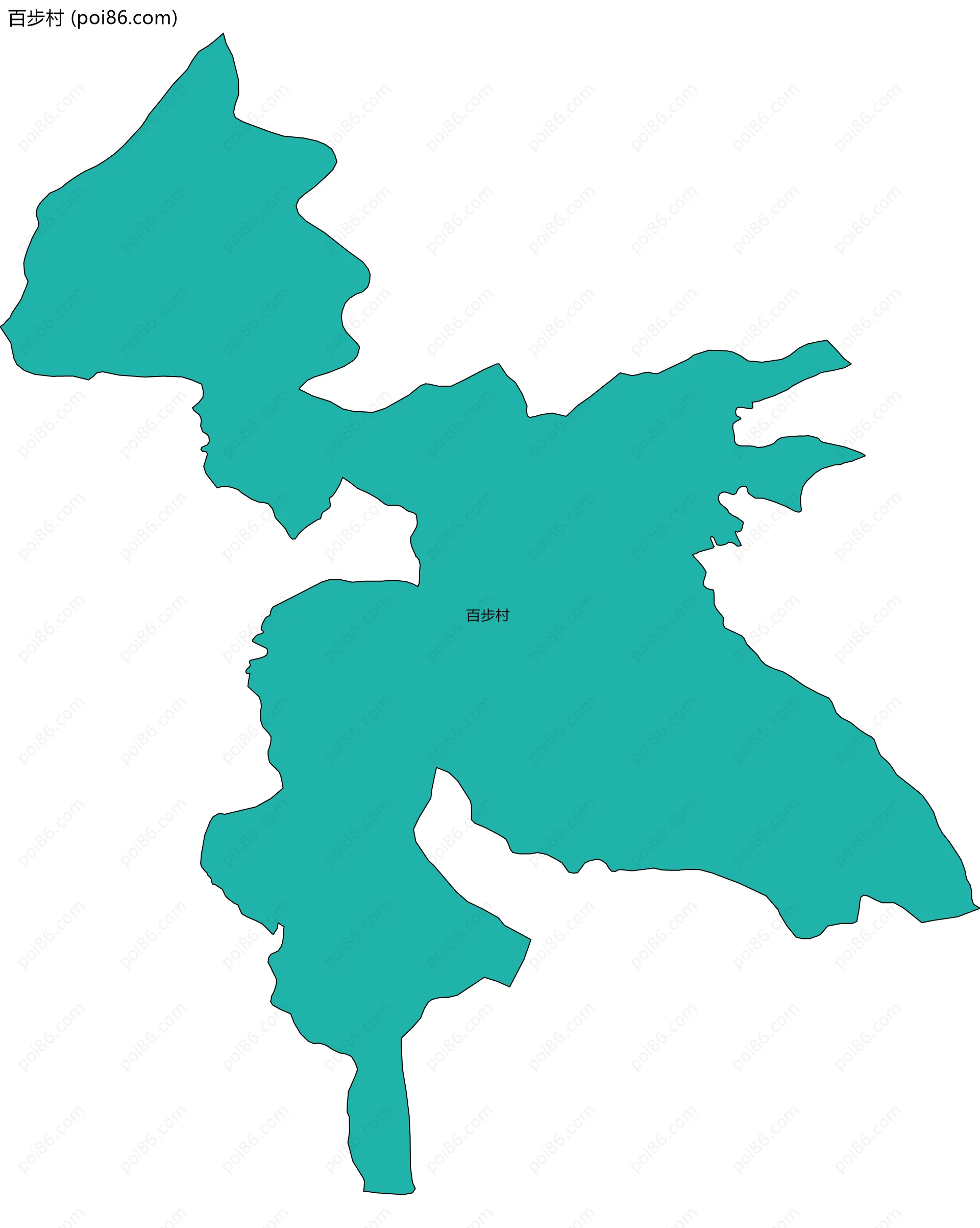 百步村边界地图