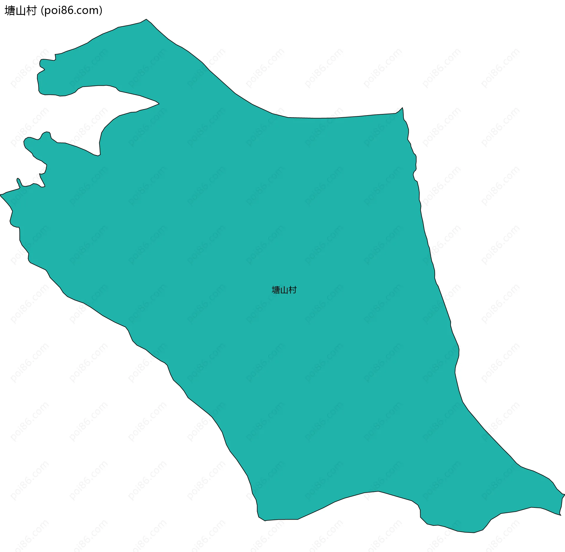 塘山村边界地图