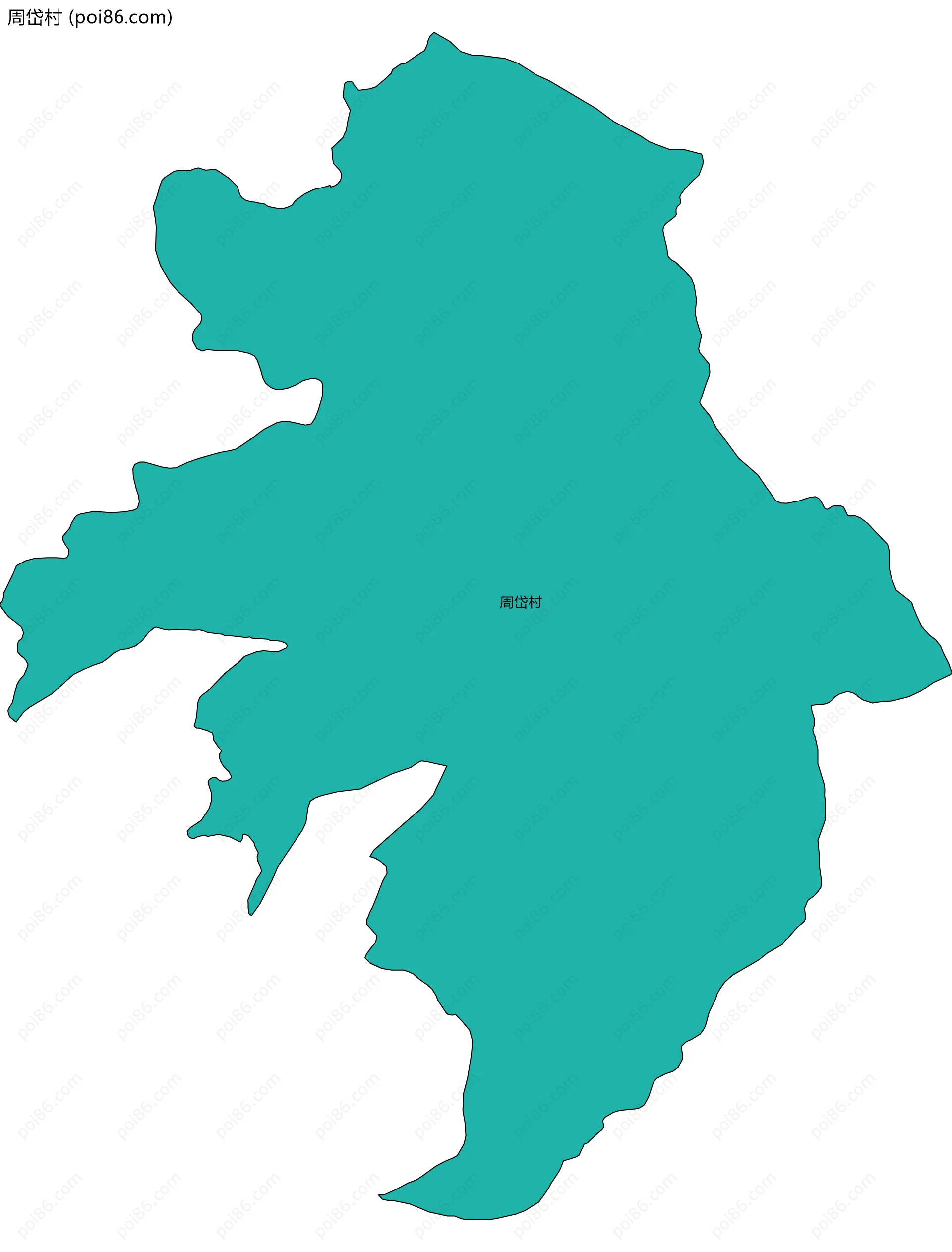 周岱村边界地图