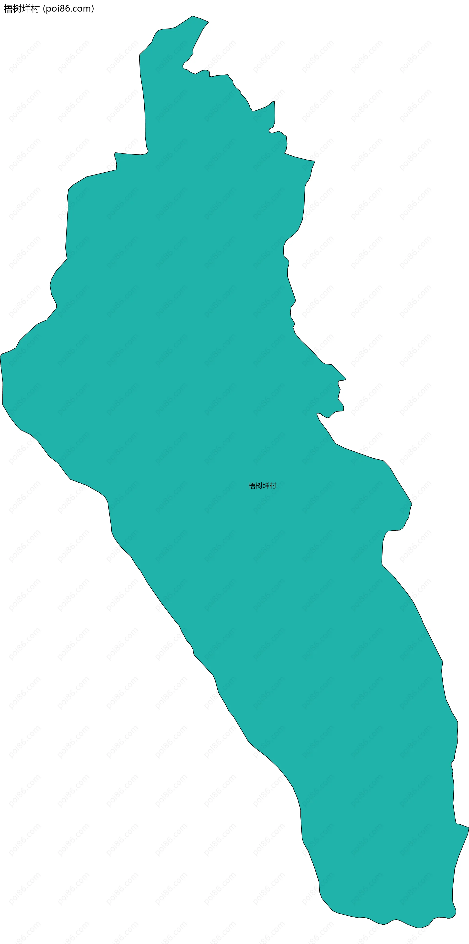 梧树垟村边界地图