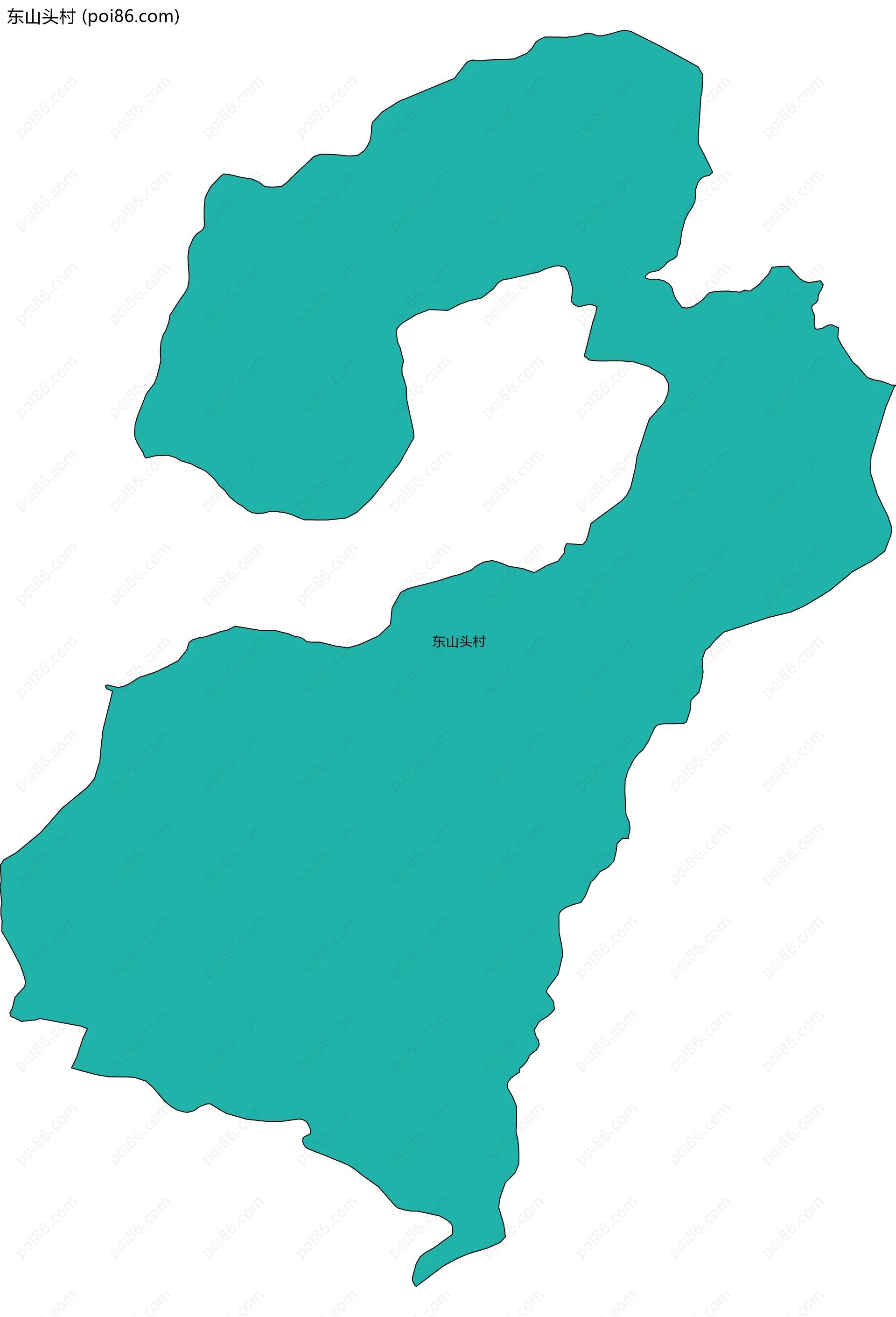 东山头村边界地图